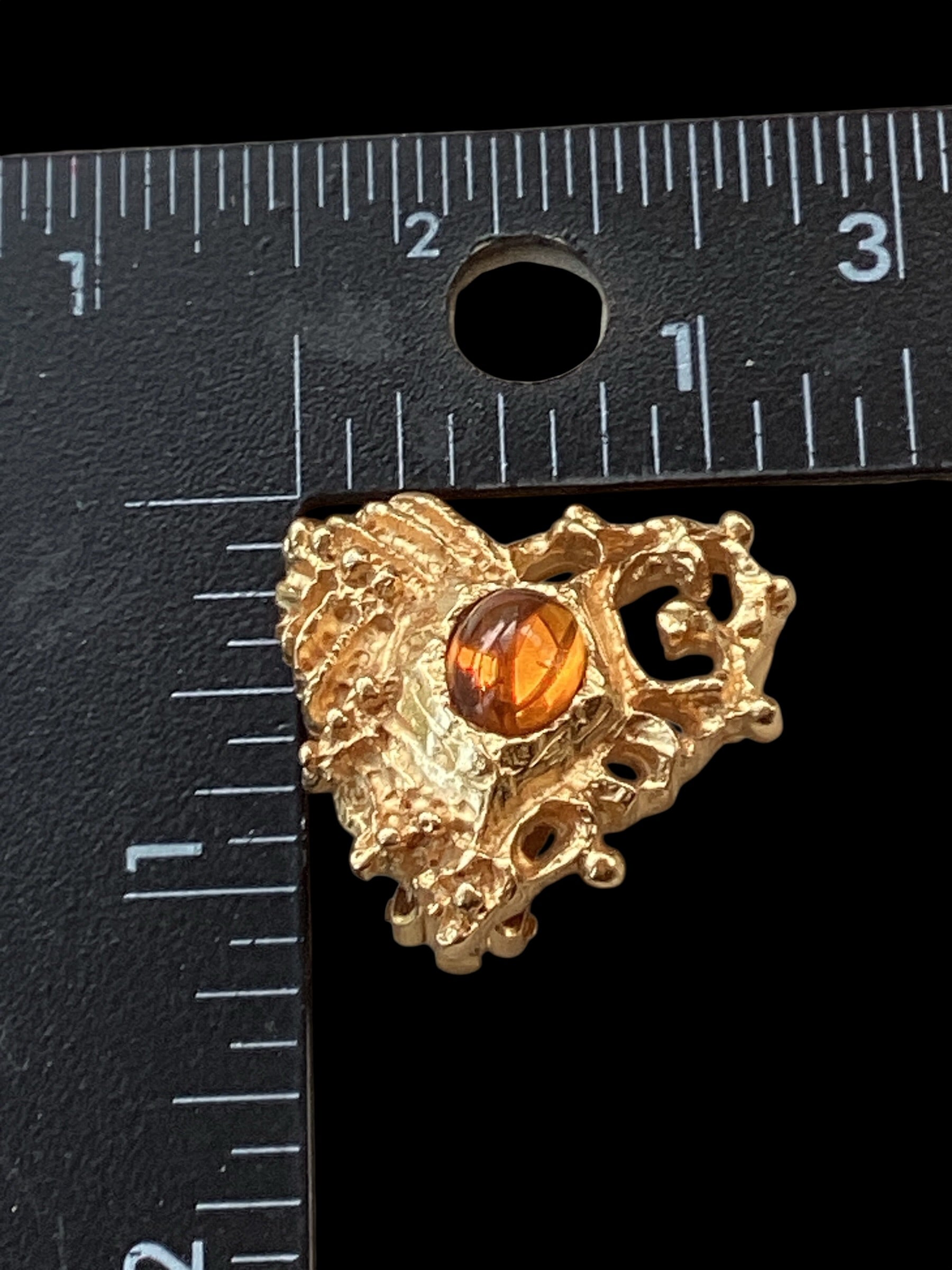 Vintage Christian Lacroix haute couture heart-shaped clip-on earrings Circa 1980’s