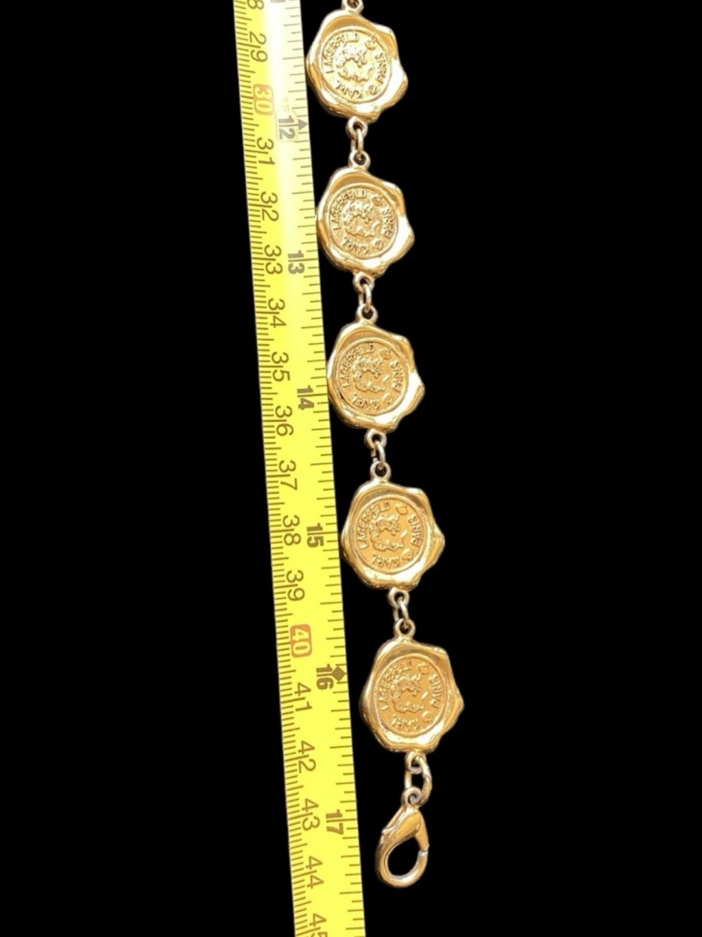 Vintage Karl Lagerfeld Wax Seal Coin
Reversible Necklace