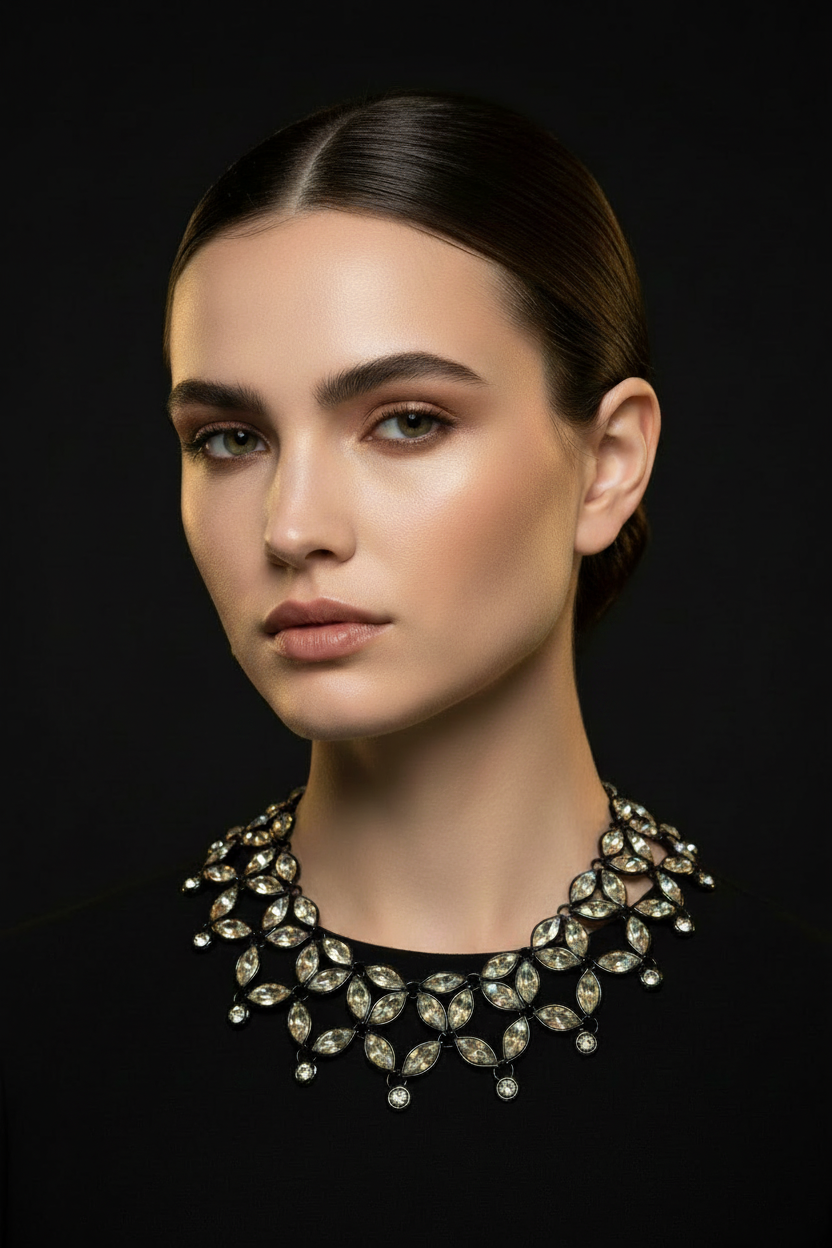 Limited Edition Yves Saint Laurent Crystal Collar &
Earrings Set