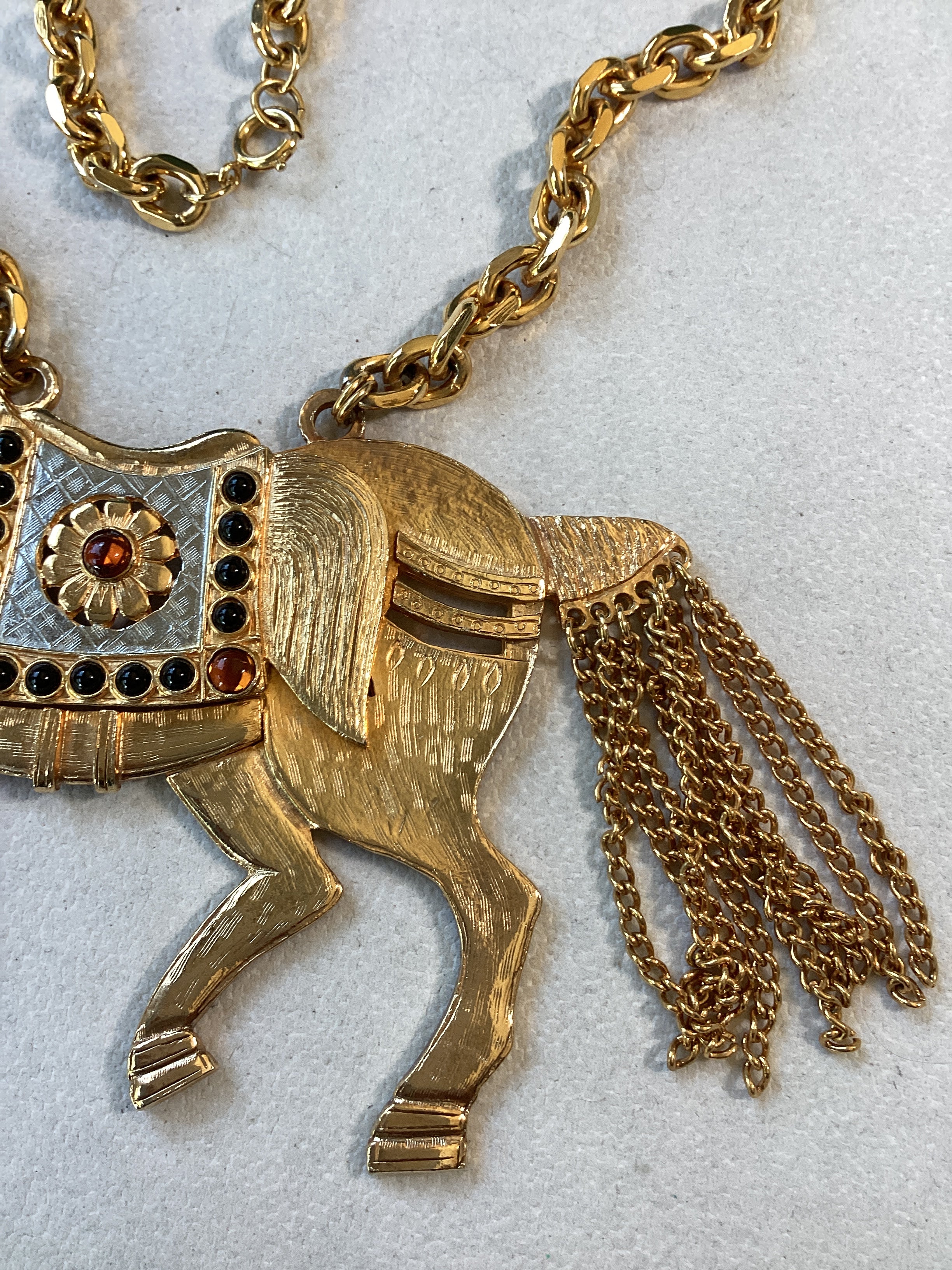 RARE Vintage Cadoro Horse Necklace