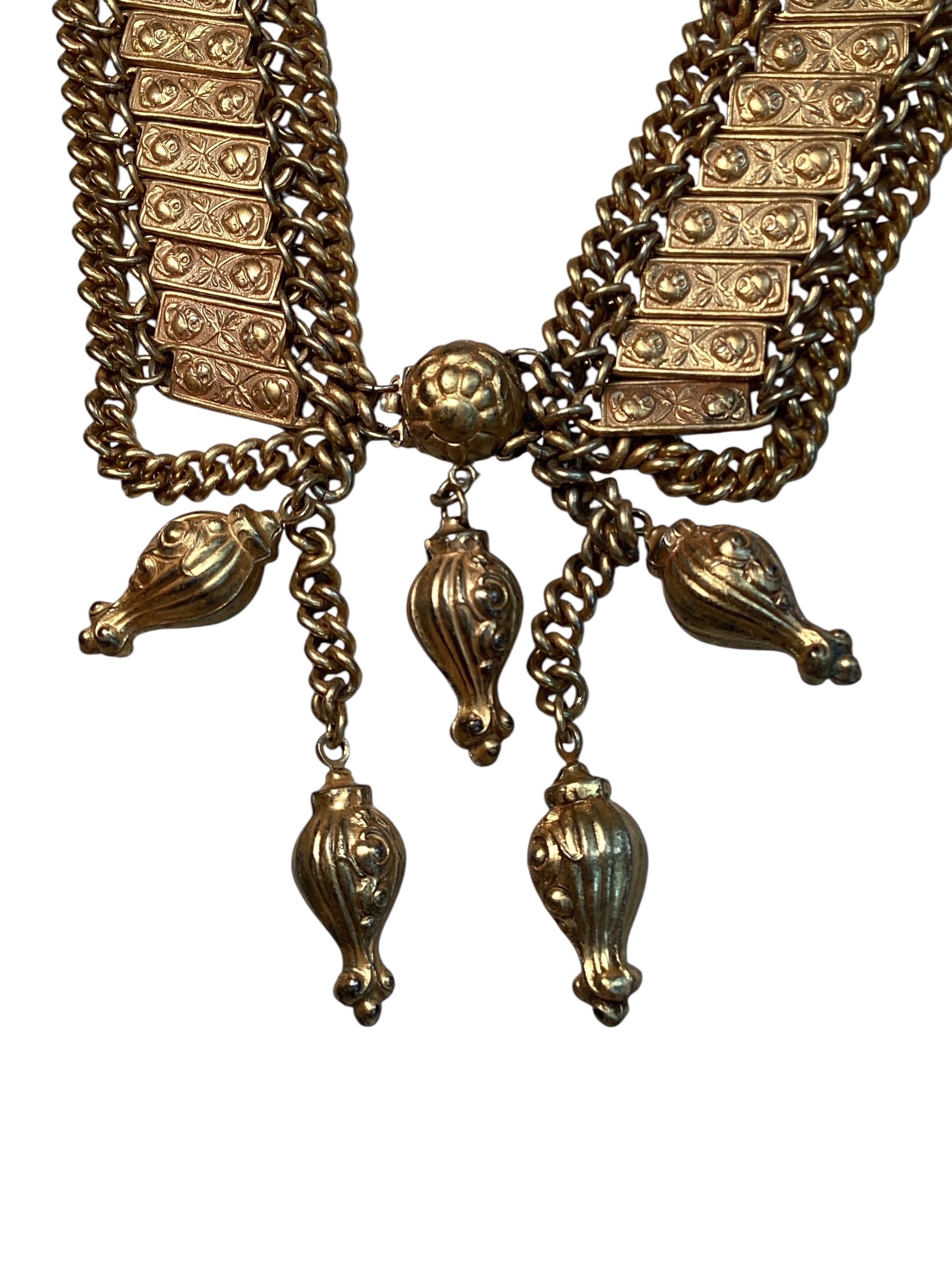 Victorian Revival Collar Necklace 800 Silver