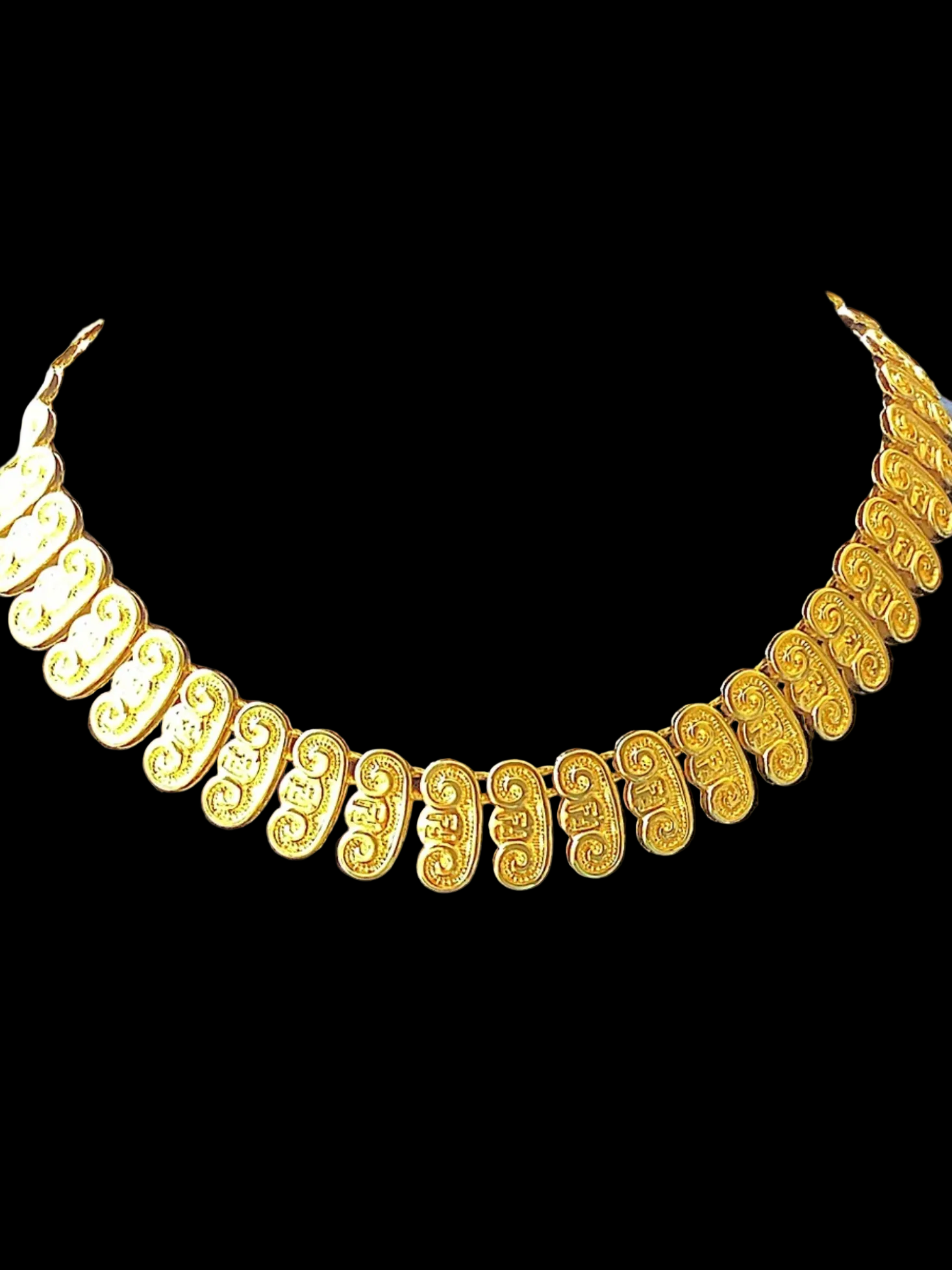 Vintage FENDI Circa 1980's 18k GP Signature
Collar Necklace