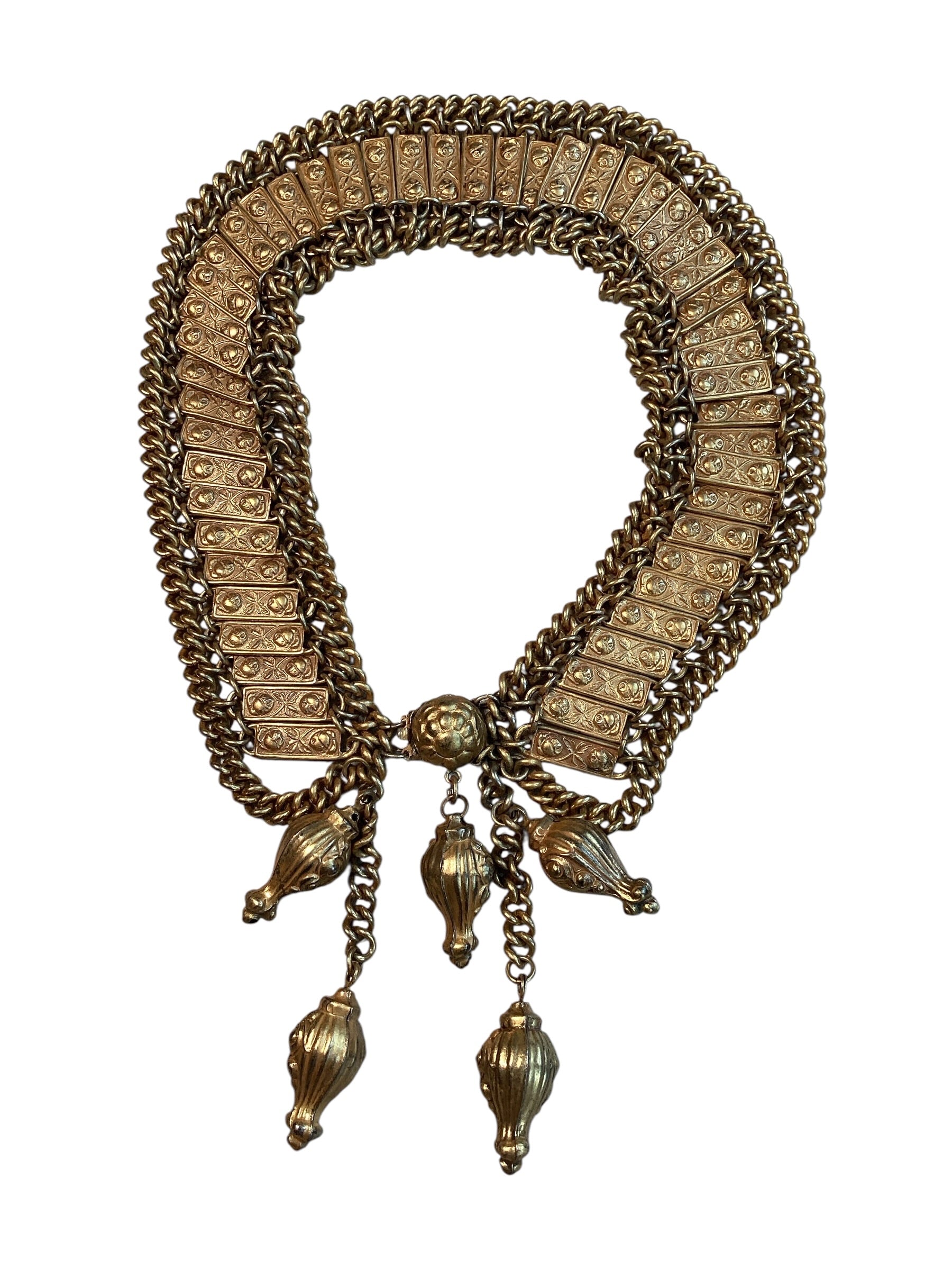 Victorian Revival Collar Necklace 800 Silver
