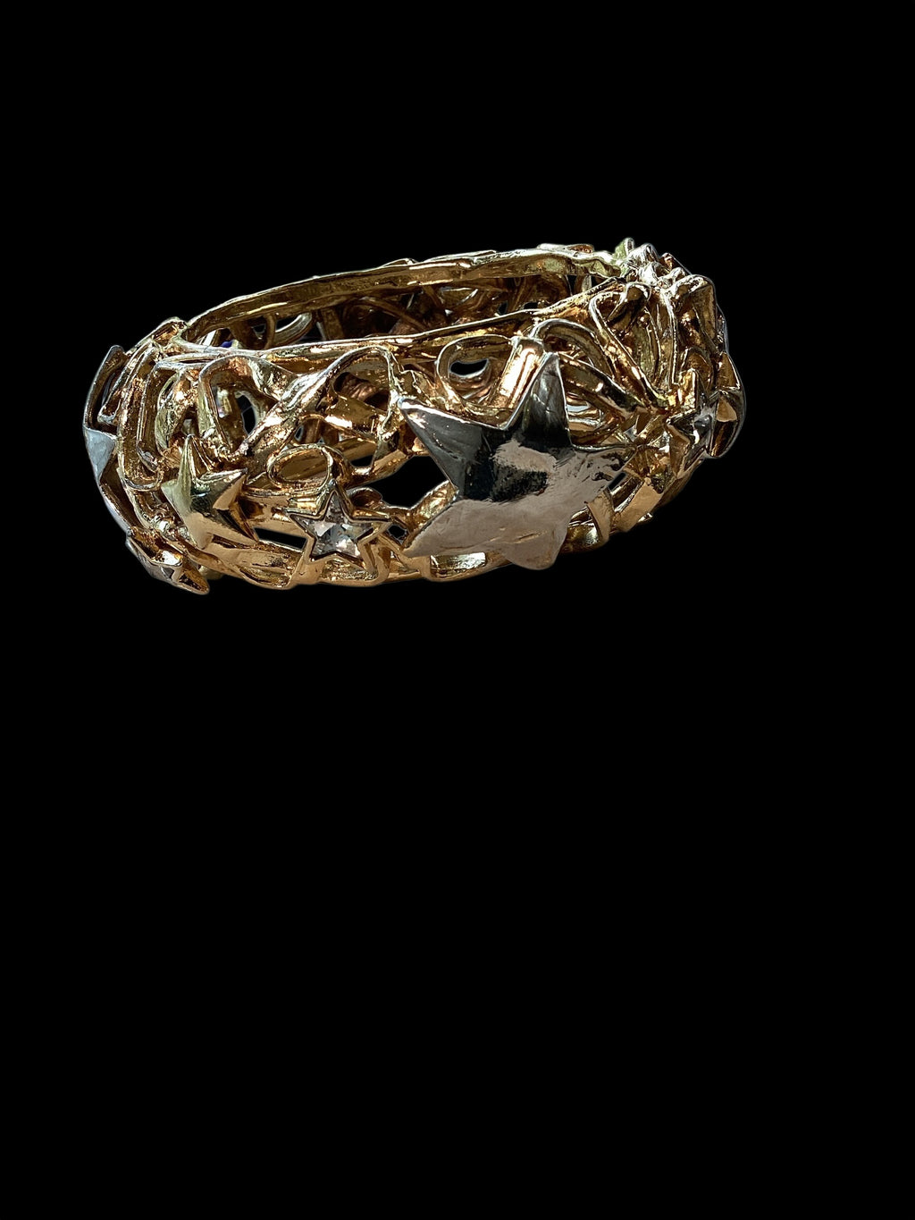 Vintage YSL Yves Saint Laurent Star Cuff Gold Bracelet Rive Gauche 1980s
Runway 160g