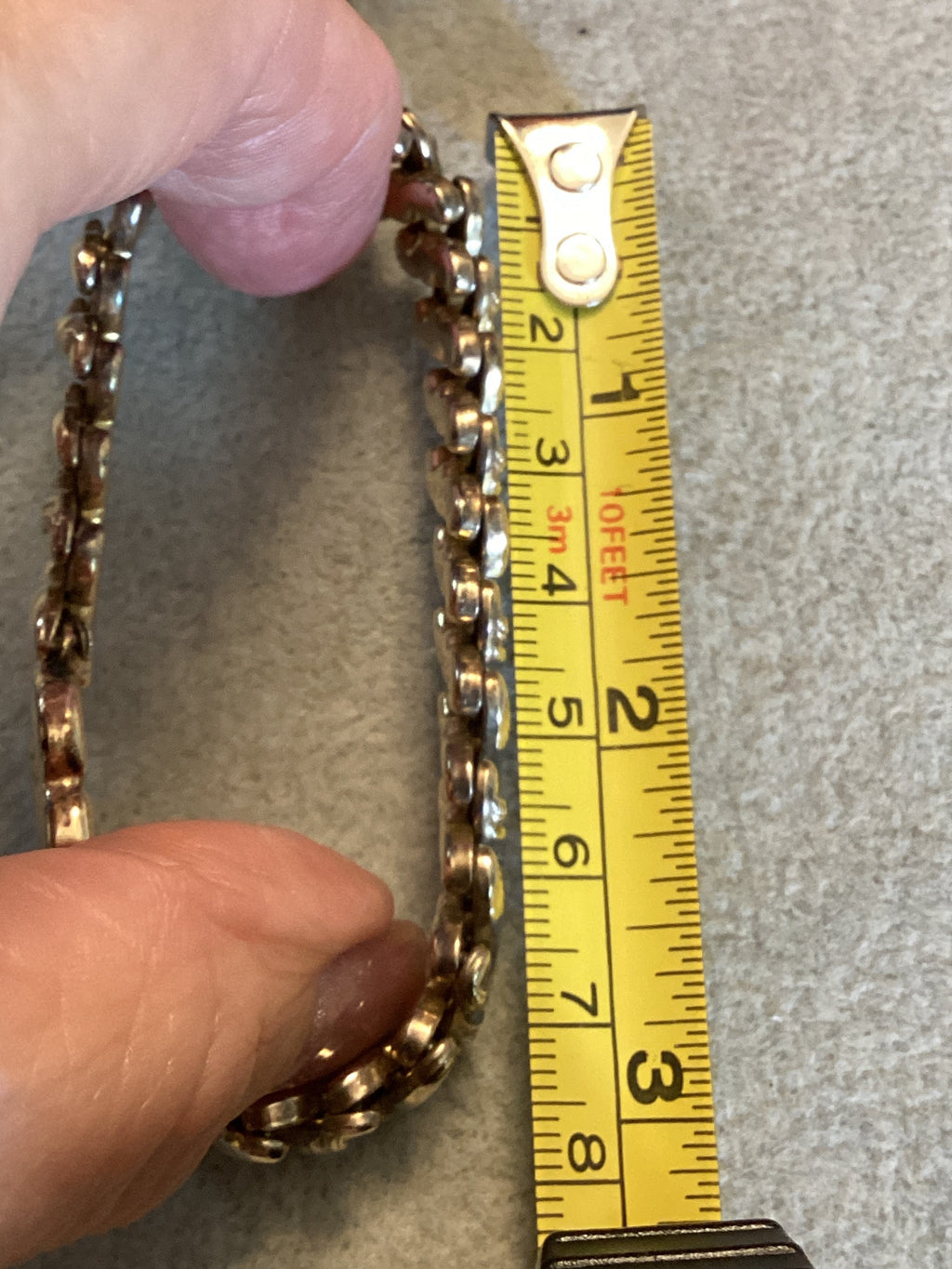 WW1 Era
Antique D.F.Briggs Co. Carmen Sweetheart Expansion Bracelet Gold Filled Double Heart Circa 1903-1922