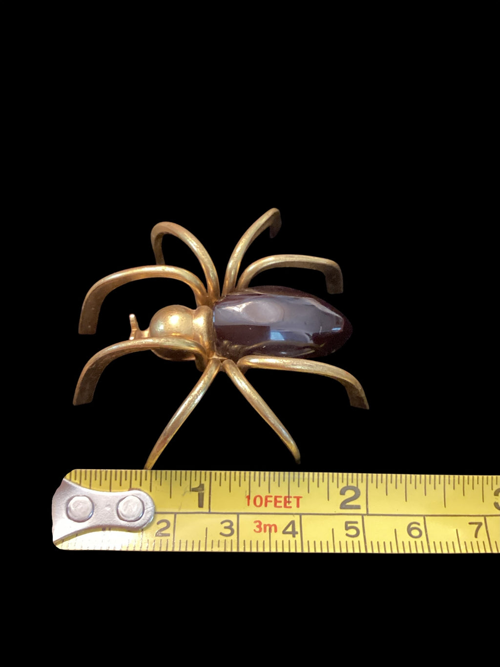 Circa 1930s-40s Art Deco Bakelite Spider Brooch Pin