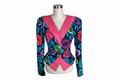 1980's Silk Abstract Floral Blazer