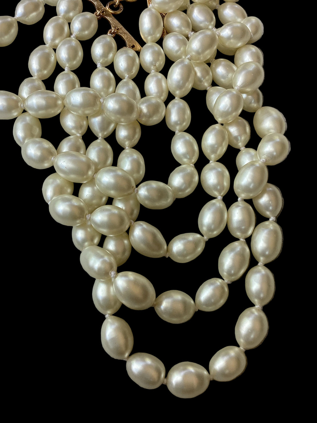 Ultra Rare Vintage 1984 Chanel Season 23         5-Strand Baroque Pearl
Choker Necklace