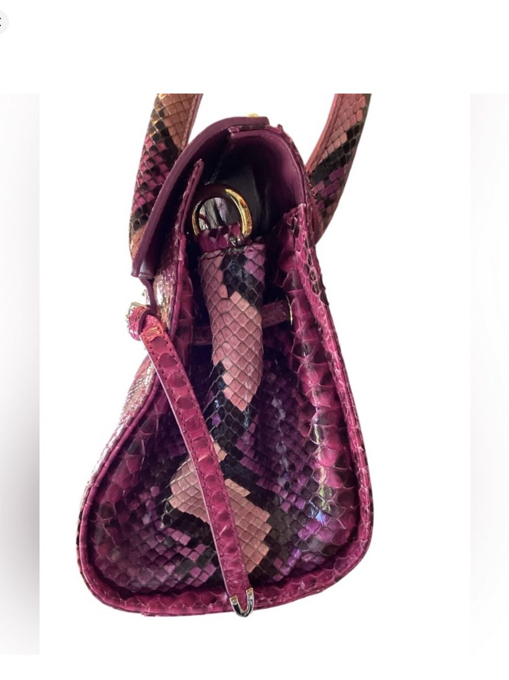 RARE COLOR Jimmy Choo Purple Python Rosalie
Convertible Satchel Bag