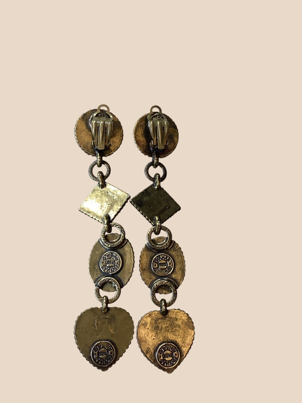 Edouard Rambaud 1980’s Runway Shoulder Duster Earrings