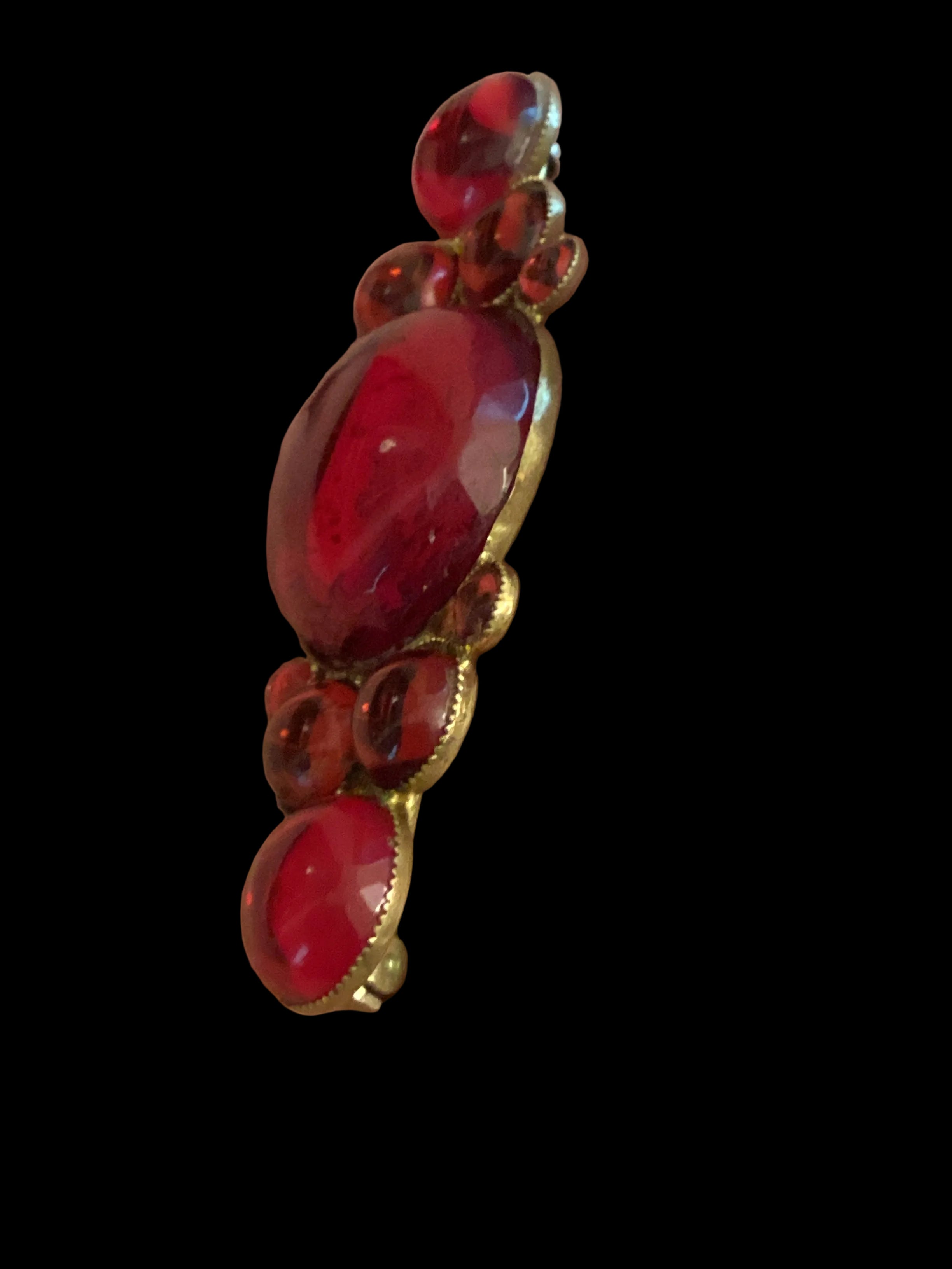 Vintage Mid-Century Beaded Cluster Statement Necklace & Brooch