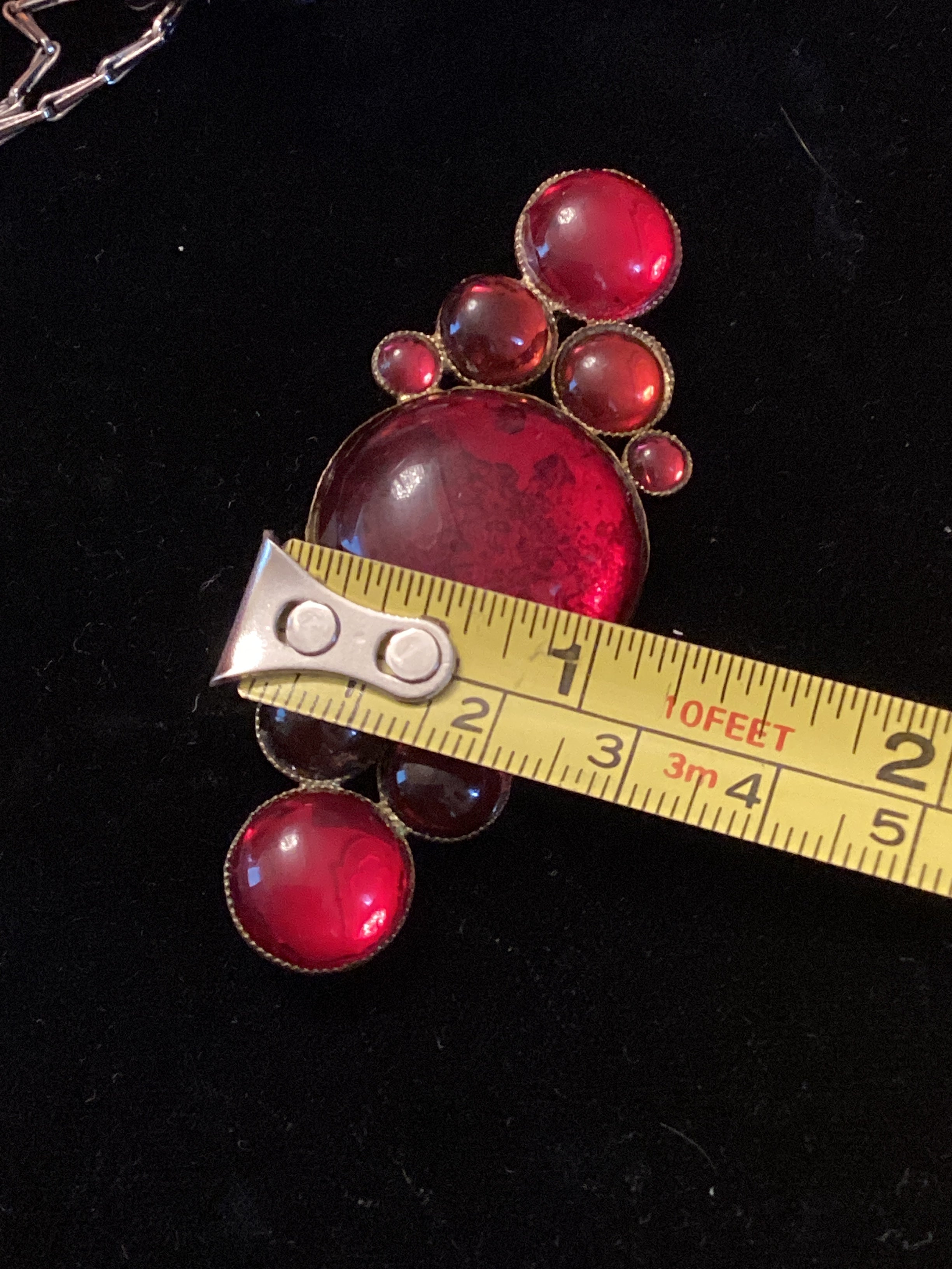 Vintage Mid-Century Beaded Cluster Statement Necklace & Brooch