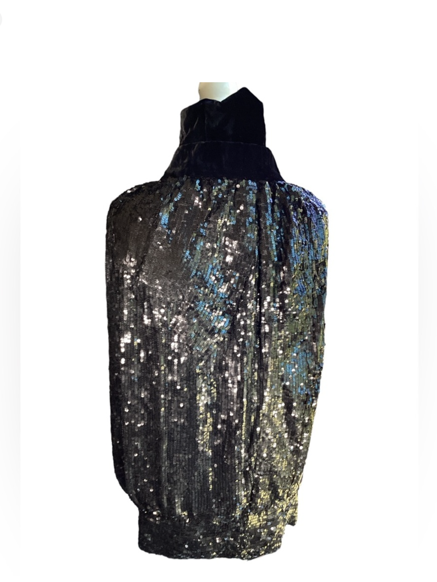 1950’s Black Sequin & Velvet Cocoon Cape