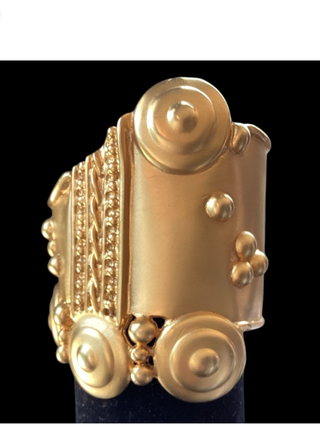 EXTREMELY RARE 1970's Ugo Correani 18kt Gold Plated HUGE Cuff Bracelet