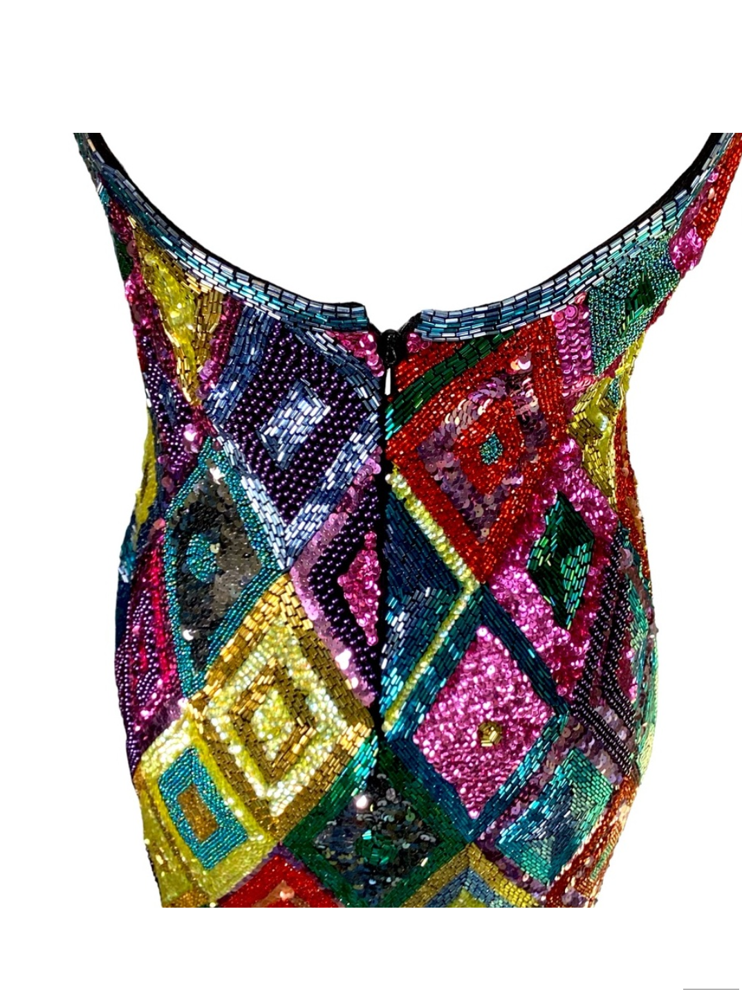 Oleg Cassini Black Tie 1992 Neiman Marcus Sequin Dress *New with Tag*