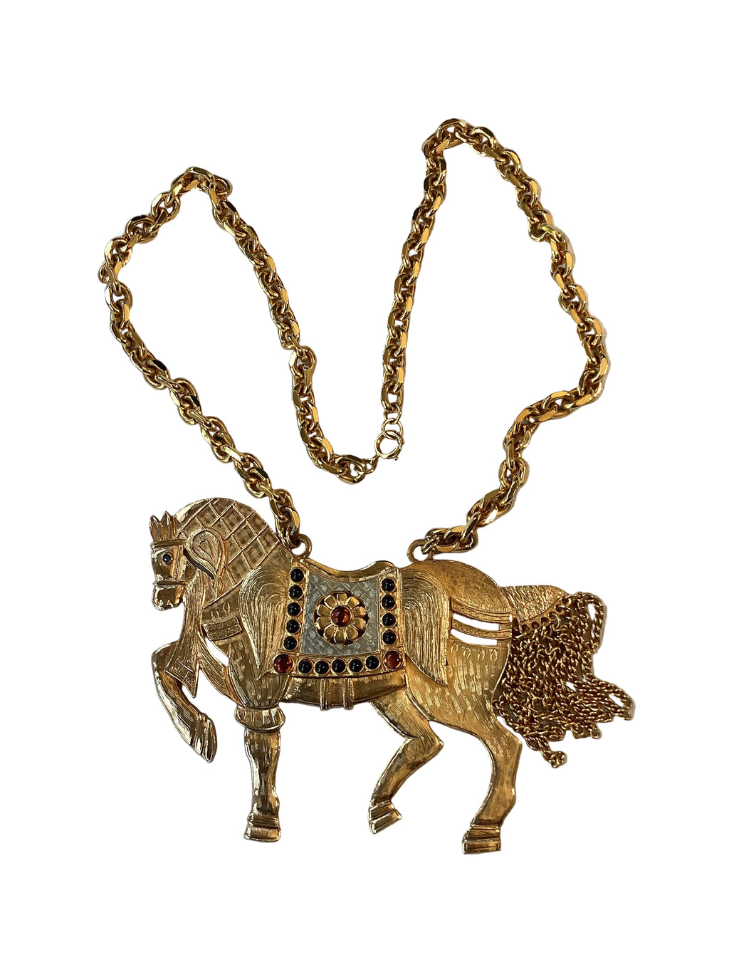 RARE Vintage Cadoro Horse Necklace