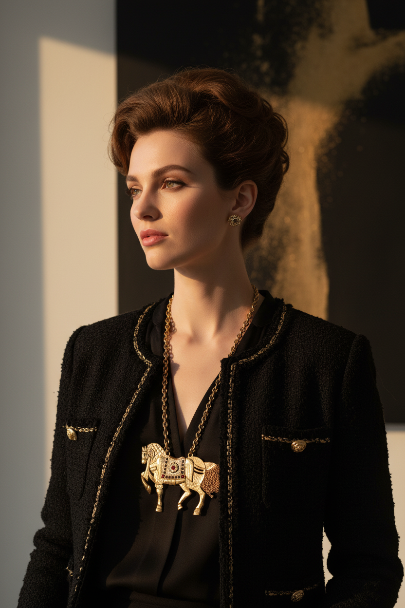 RARE Vintage Cadoro Horse Necklace