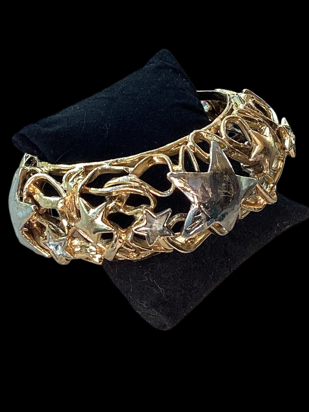 Vintage YSL Yves Saint Laurent Star Cuff Gold Bracelet Rive Gauche 1980s
Runway 160g
