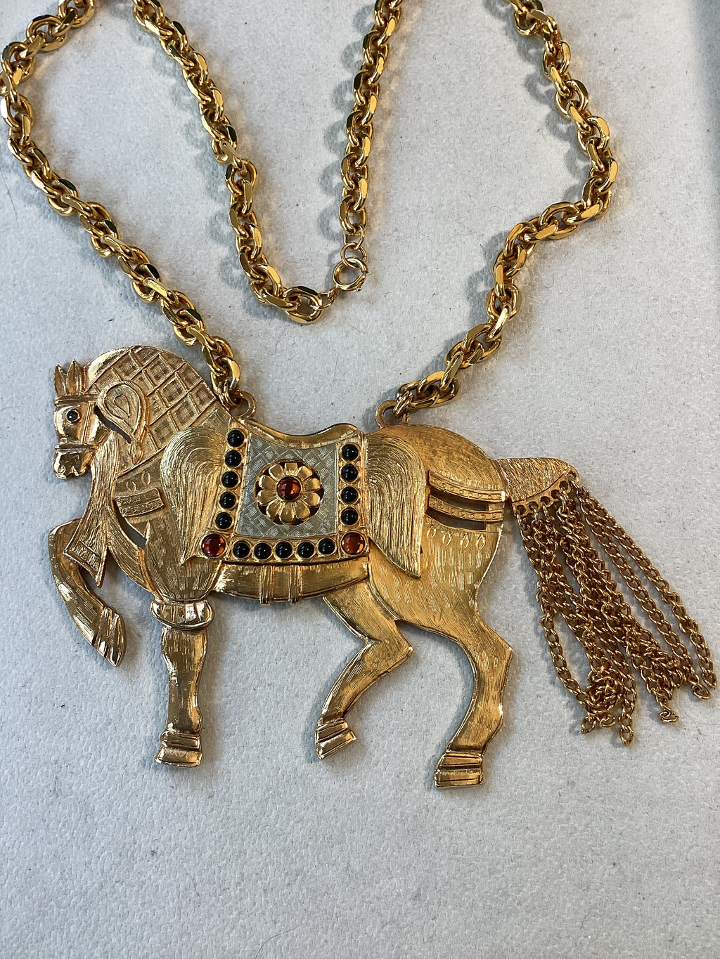 RARE Vintage Cadoro Horse Necklace