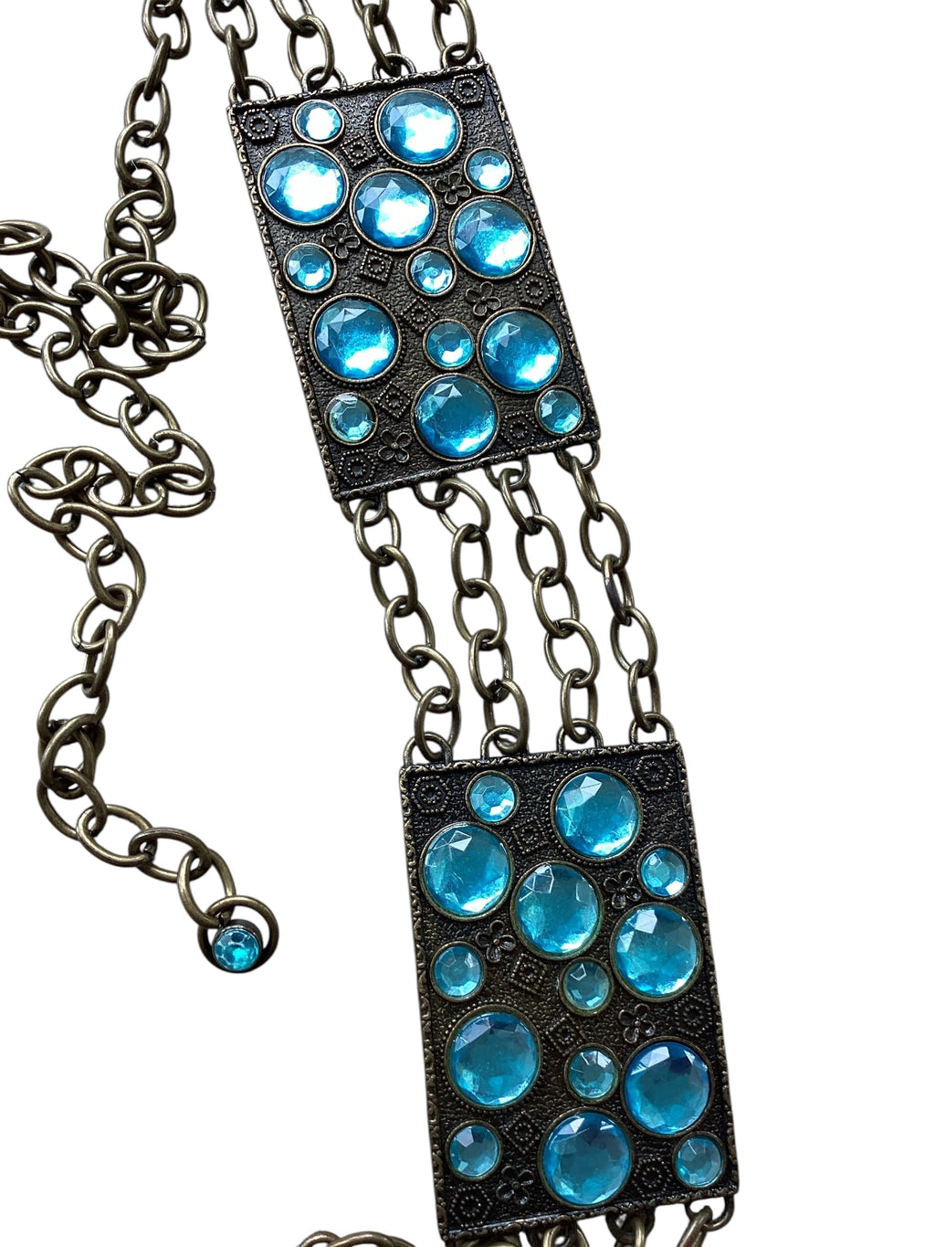 Metal Chain Crystal Belt