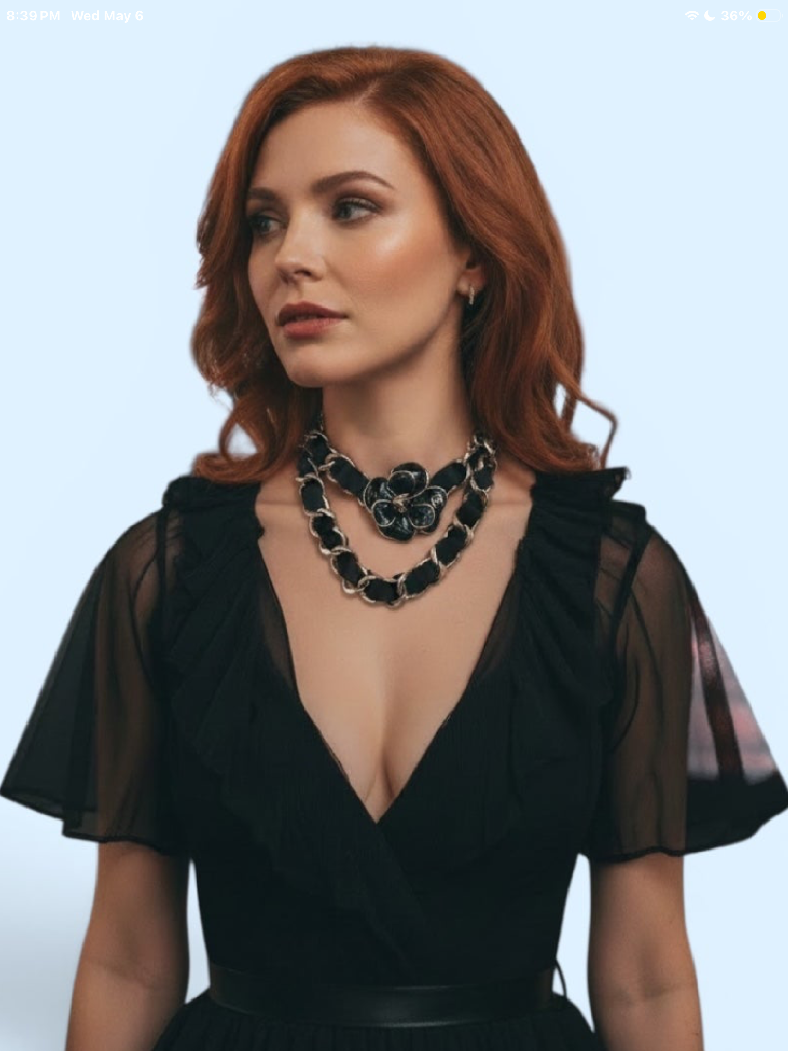 CHANEL Black & Silver Camilla Necklace