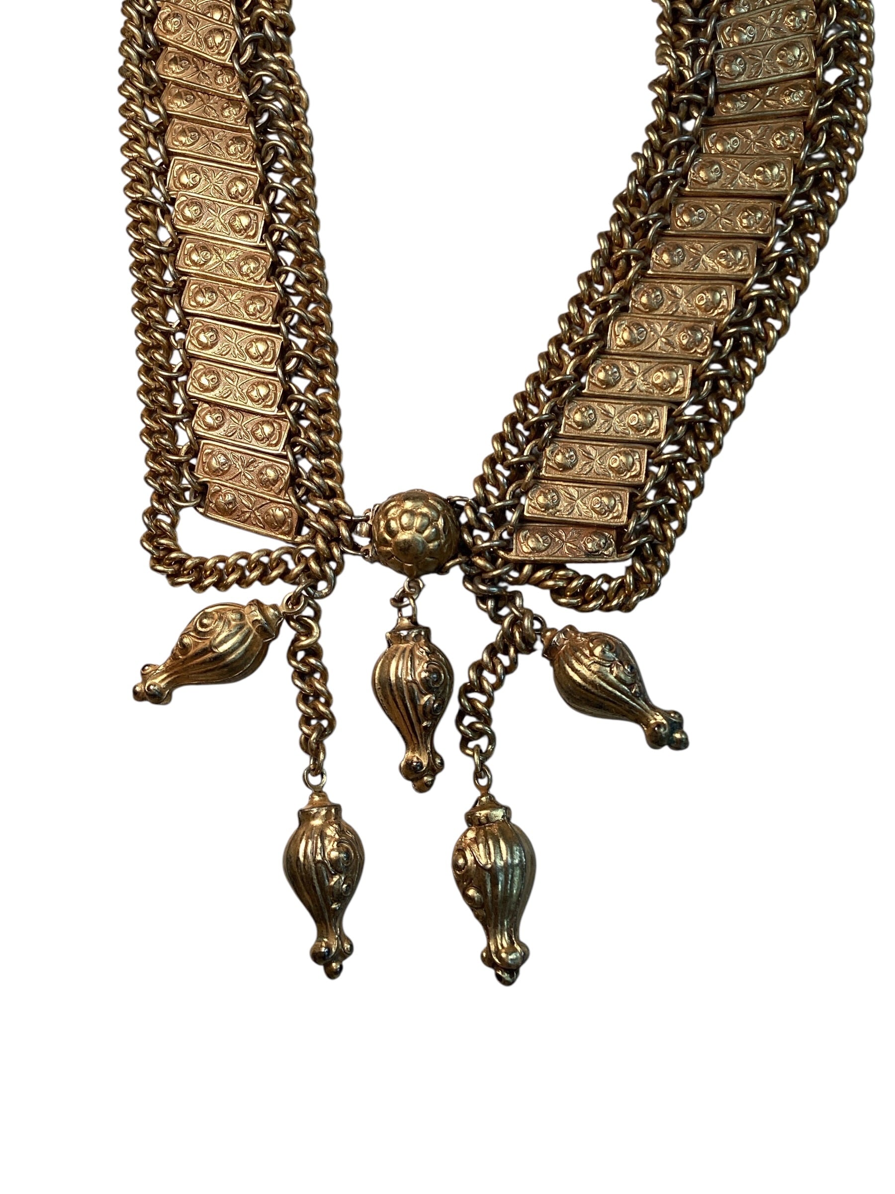 Victorian Revival Collar Necklace 800 Silver