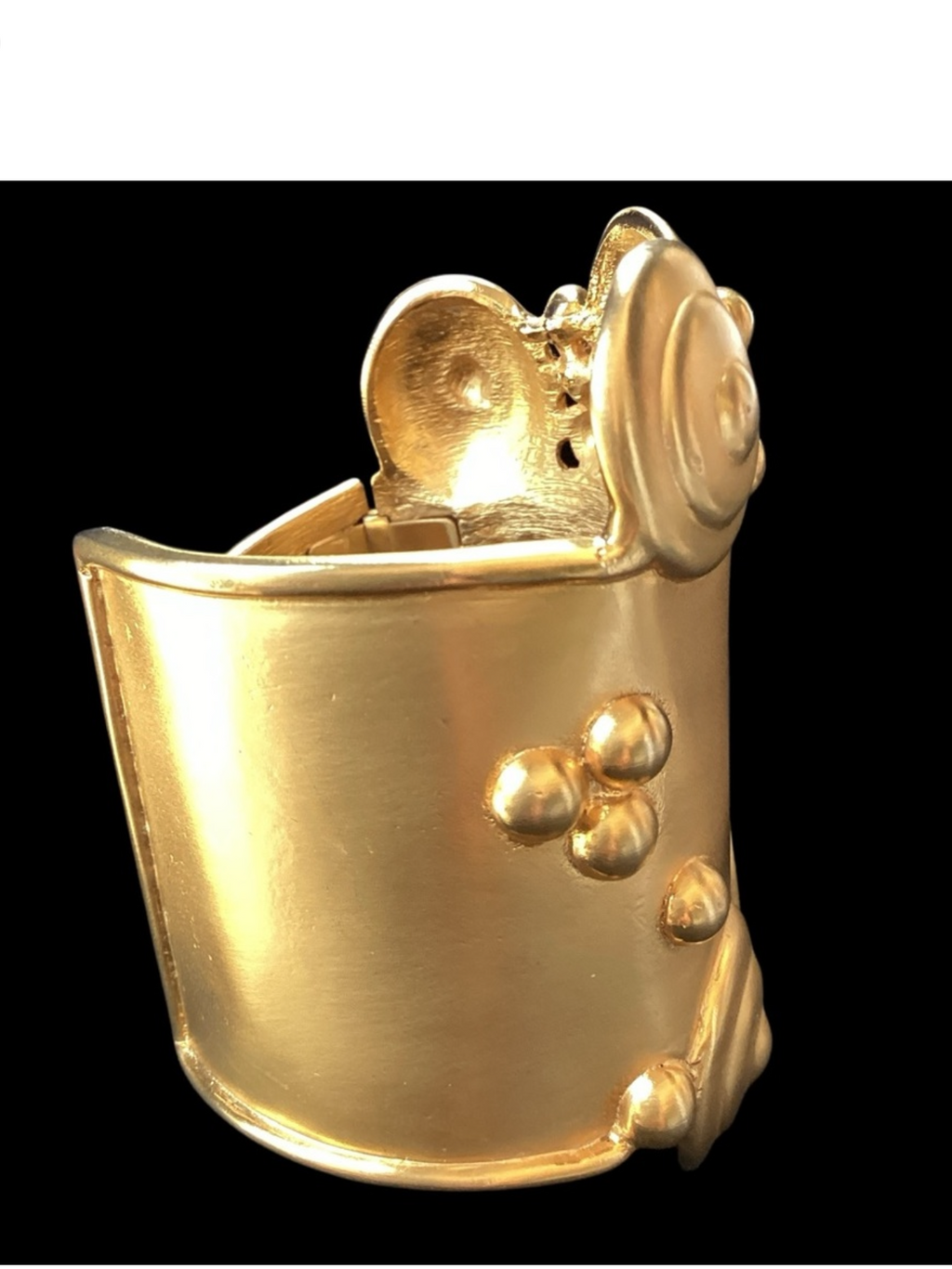EXTREMELY RARE 1970's Ugo Correani 18kt Gold Plated HUGE Cuff Bracelet