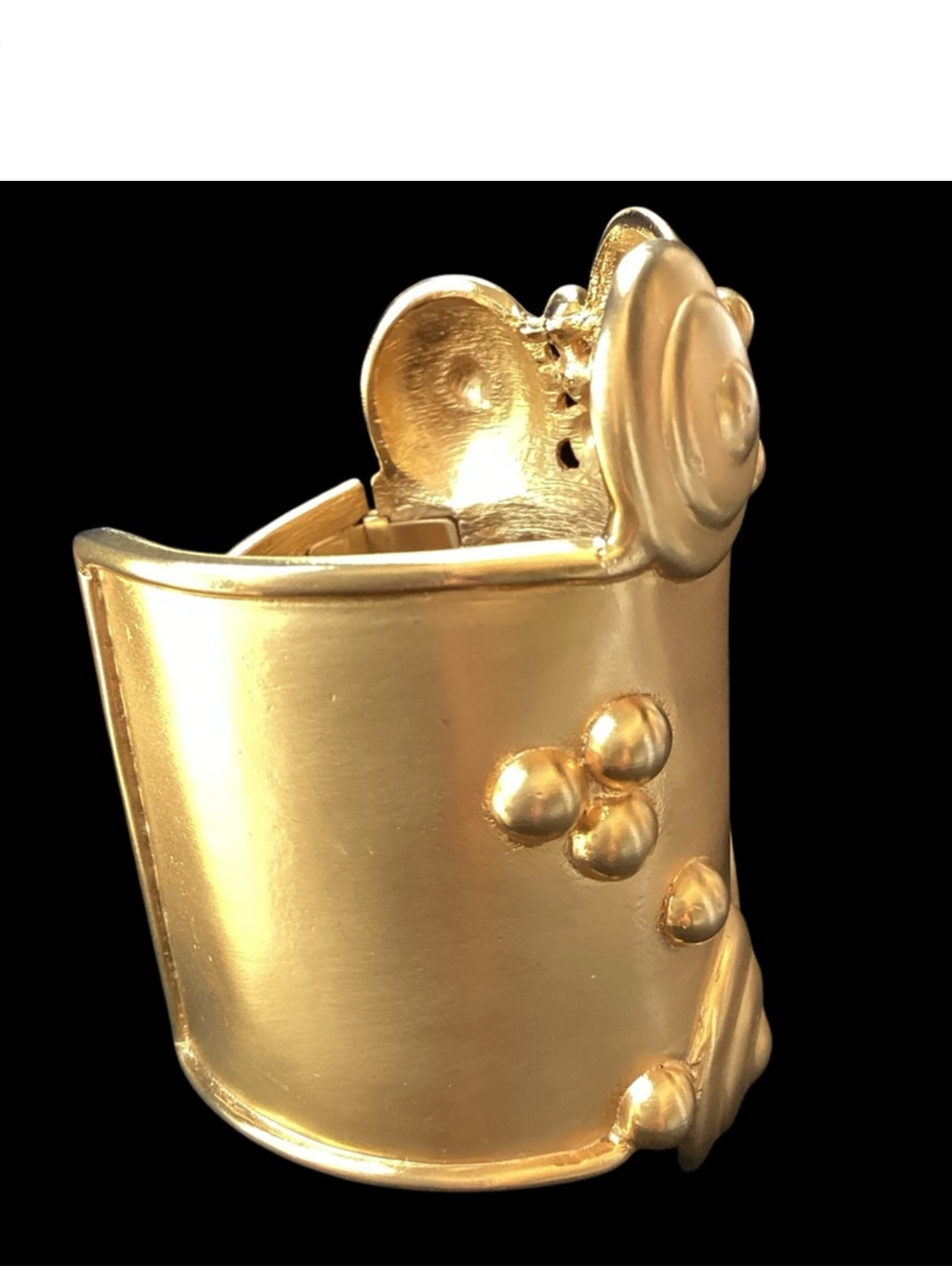 EXTREMELY RARE 1970's Ugo Correani 18kt Gold Plated HUGE Cuff Bracelet