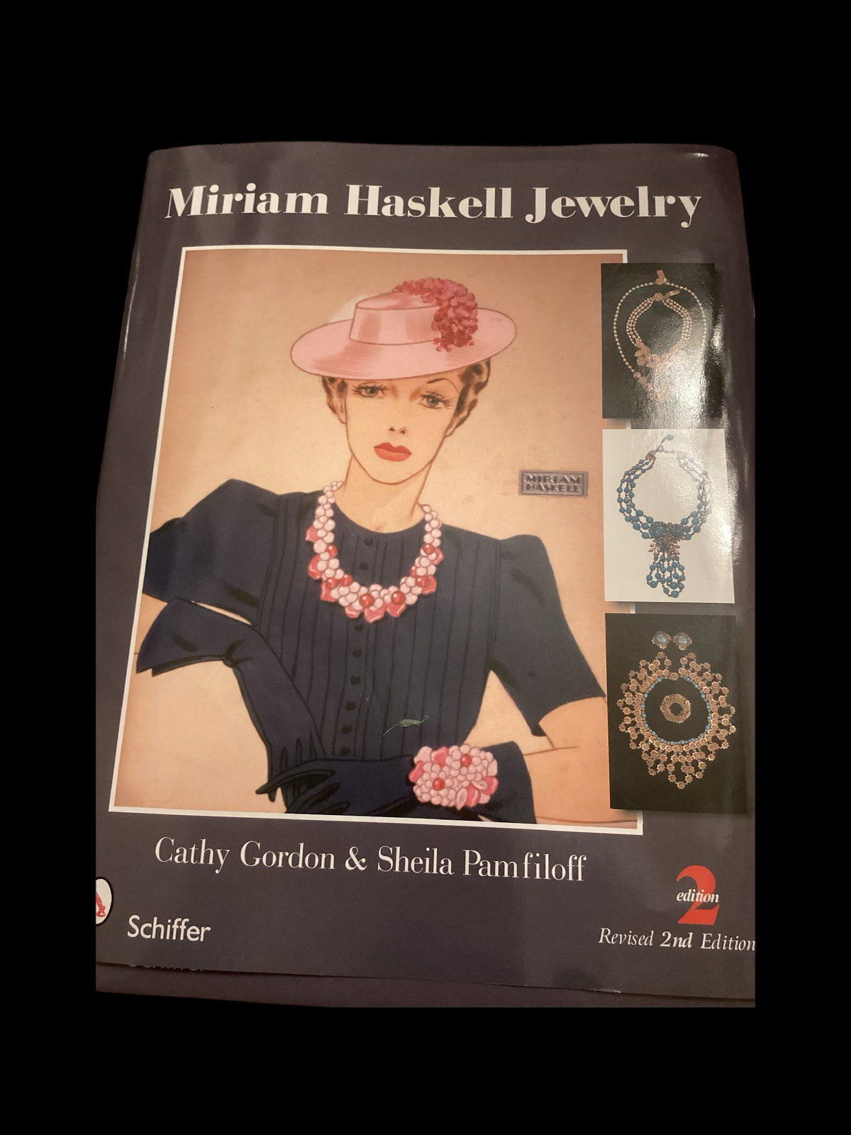 Museum-Quality 1940s Miriam Haskell/Frank Hess Pink & White Swirled Glass Lariat & Dress Clip Set - Archival Store Display Provenance