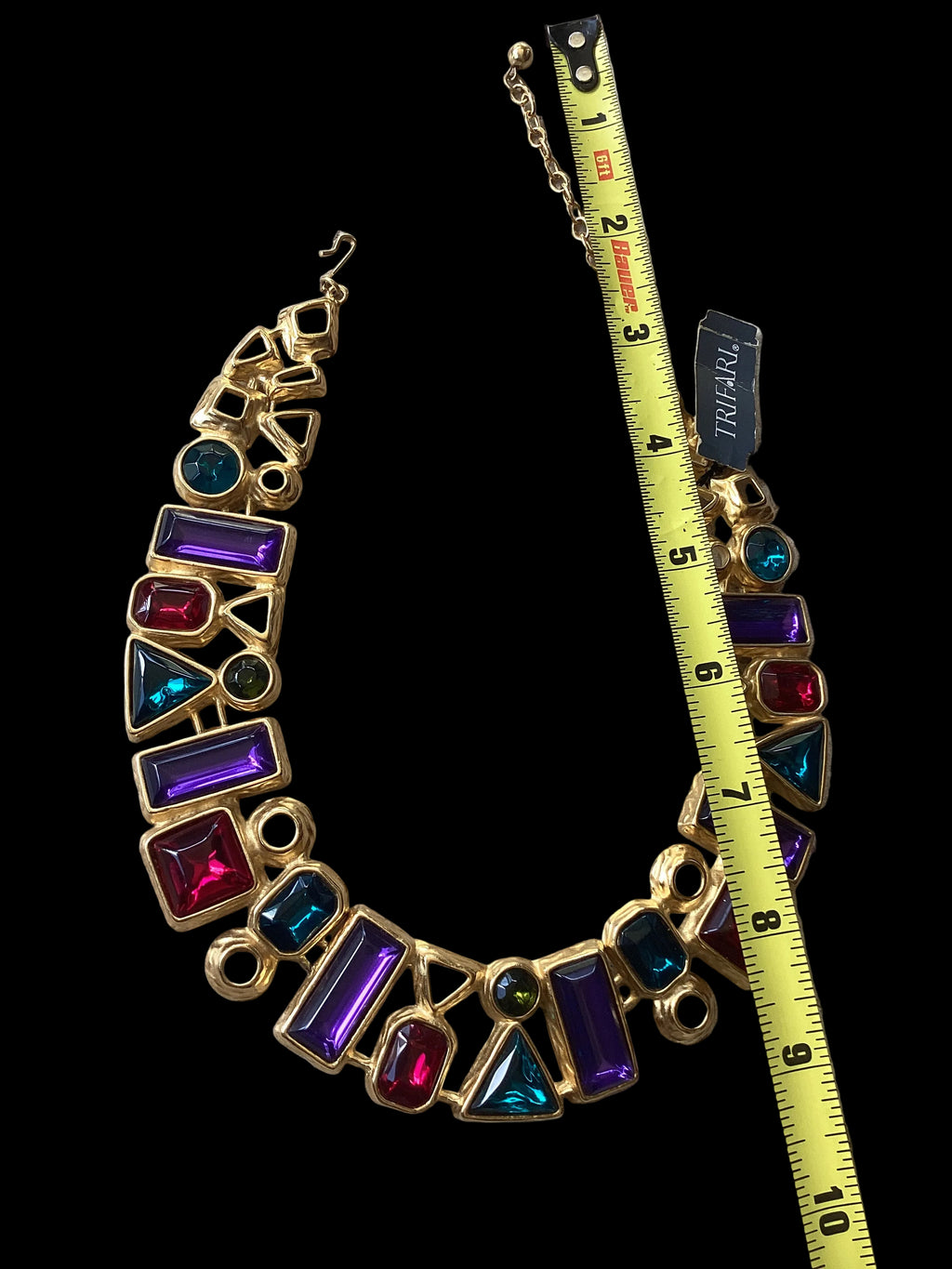 Stunning New Old Stock Vintage Trifari "Modern Mosaic" Multi-Piece Runway Parure
