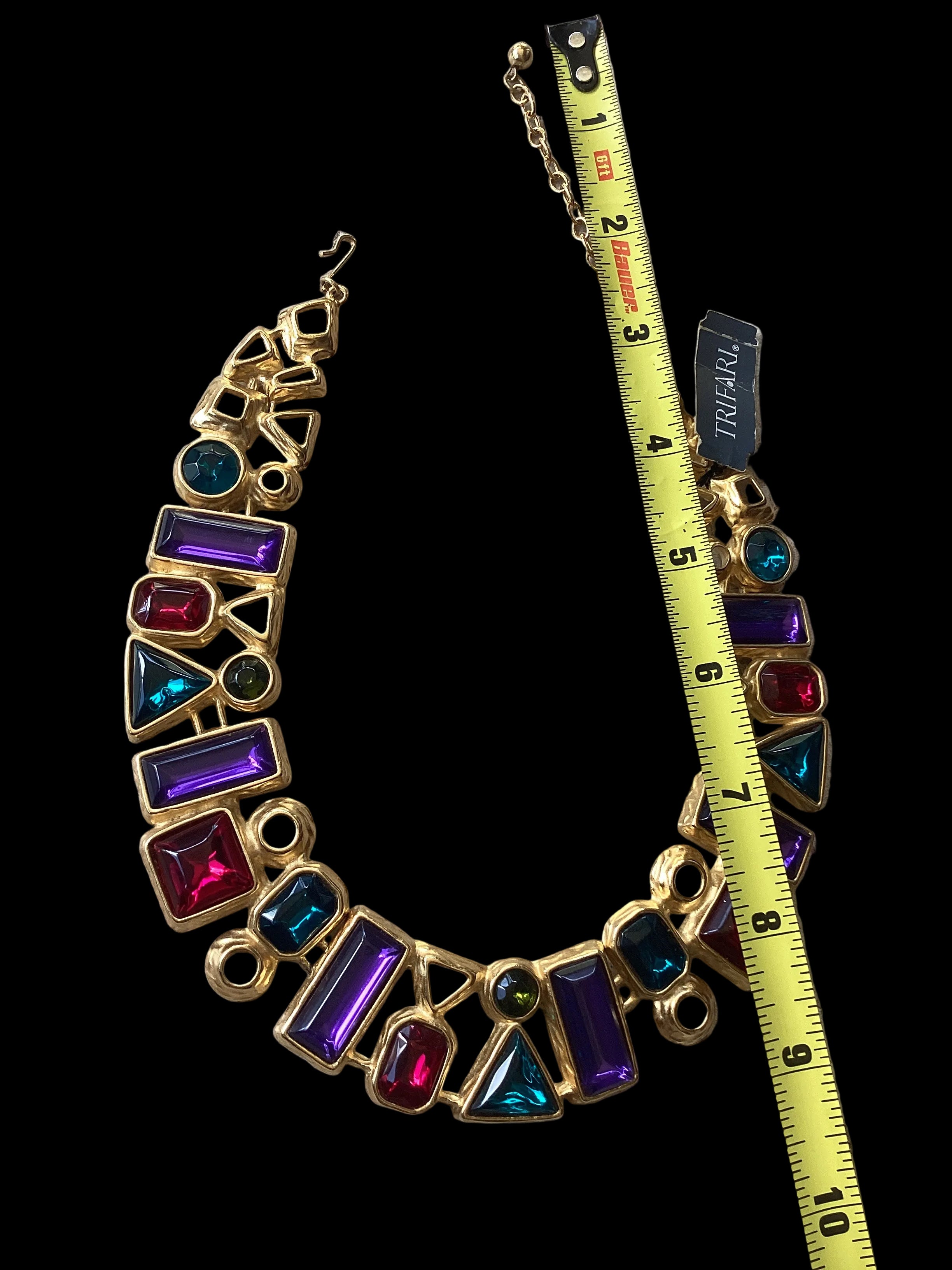 Stunning New Old Stock Vintage Trifari "Modern Mosaic" Multi-Piece Runway Parure