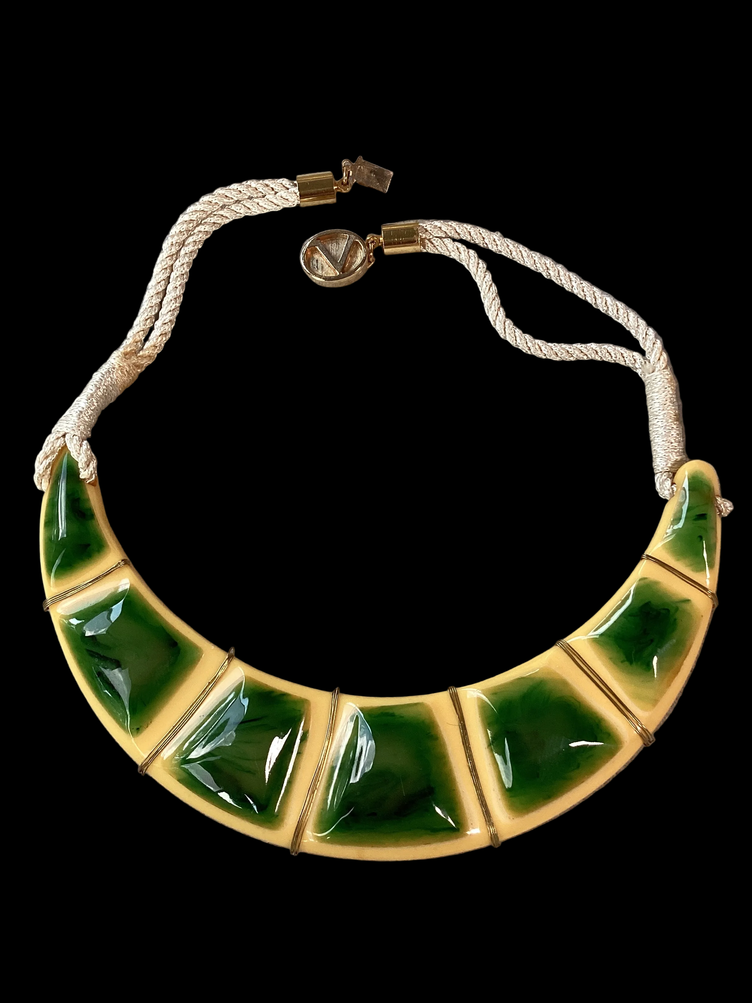 Circa 1970 Valentino Lucite Collar Necklace