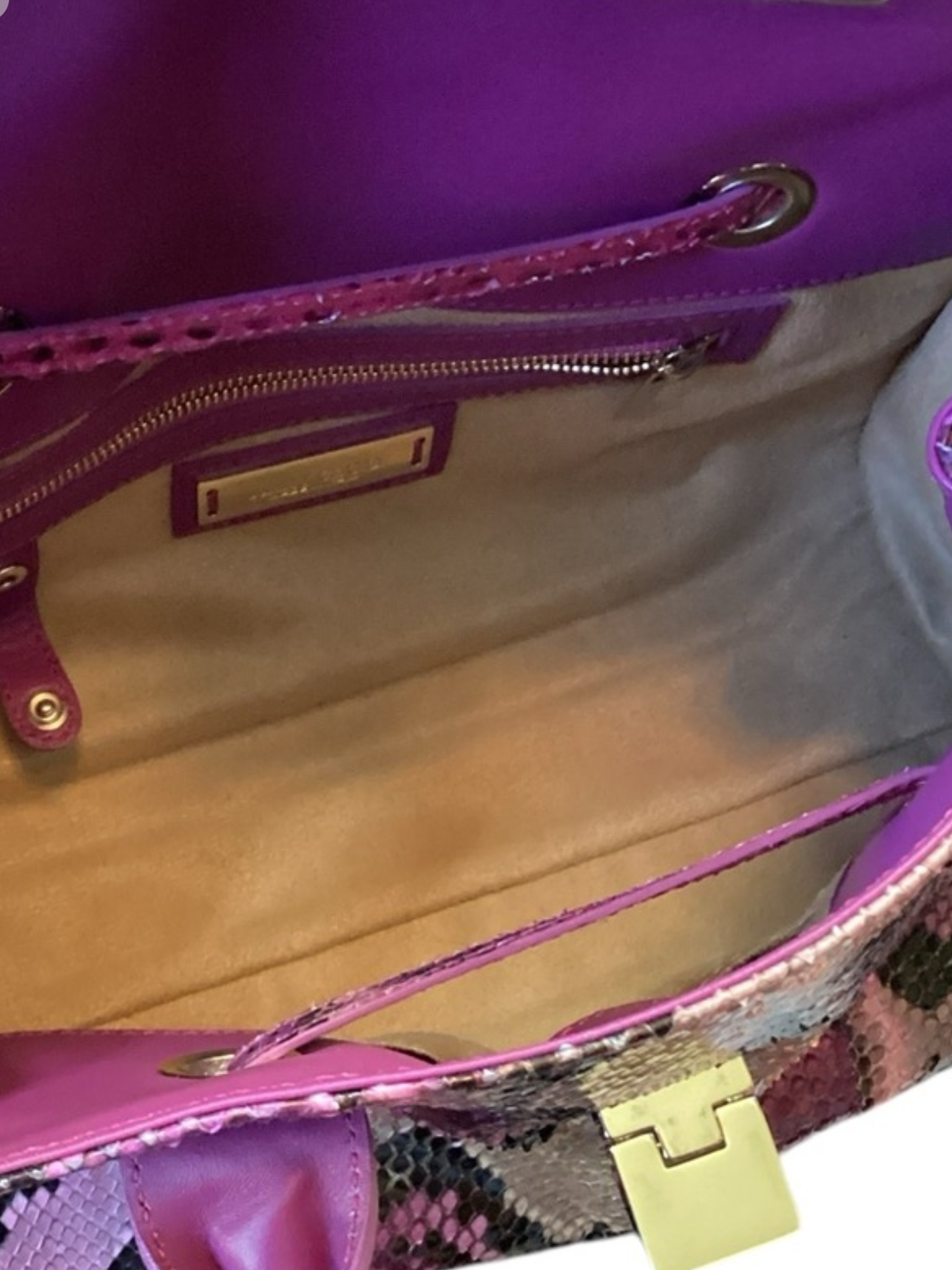 RARE COLOR Jimmy Choo Purple Python Rosalie
Convertible Satchel Bag