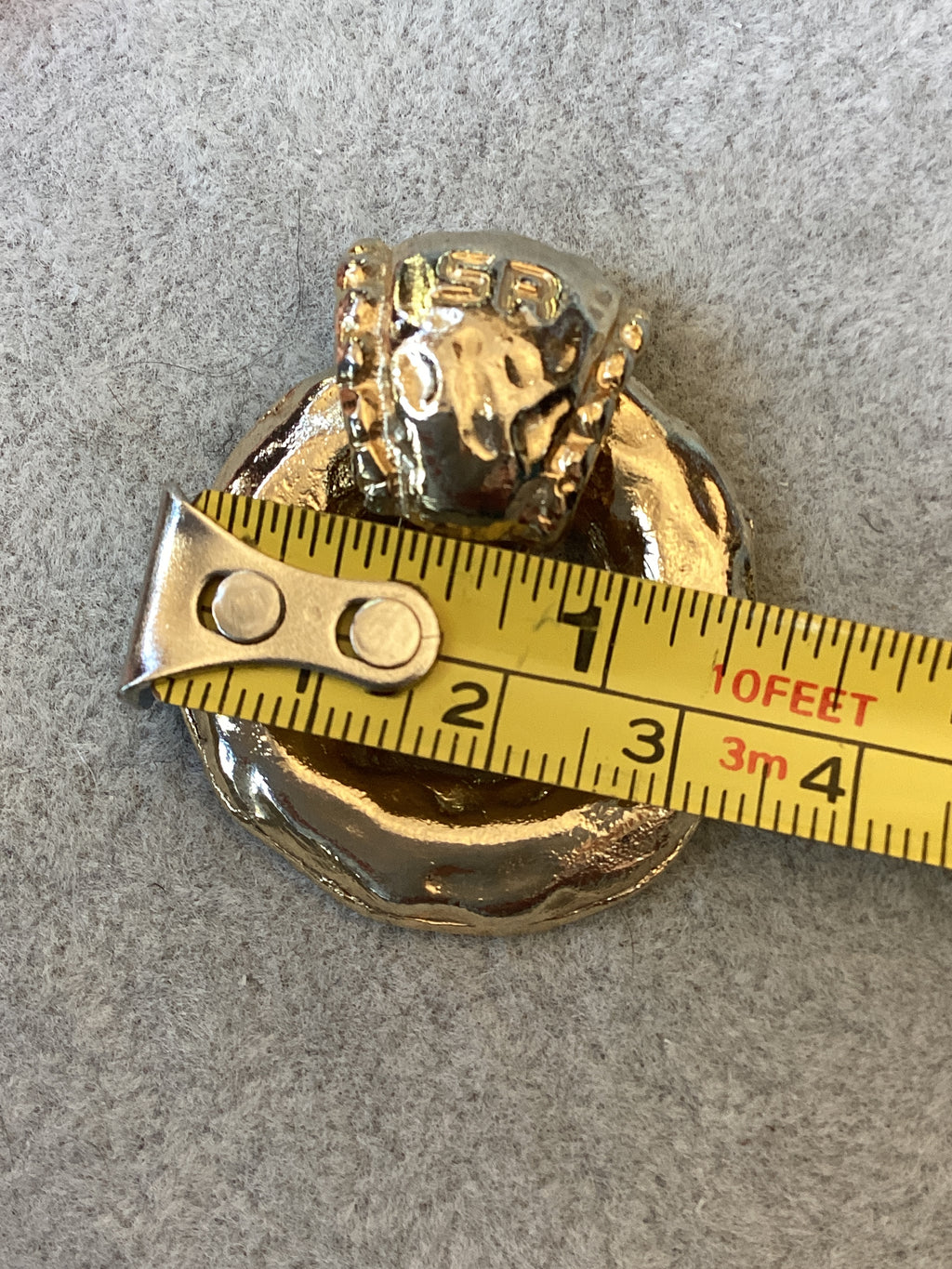 Vintage 1980’s Sonia Rykiel Paris Convertible Door Knocker Clip Earrings Hammered Gold