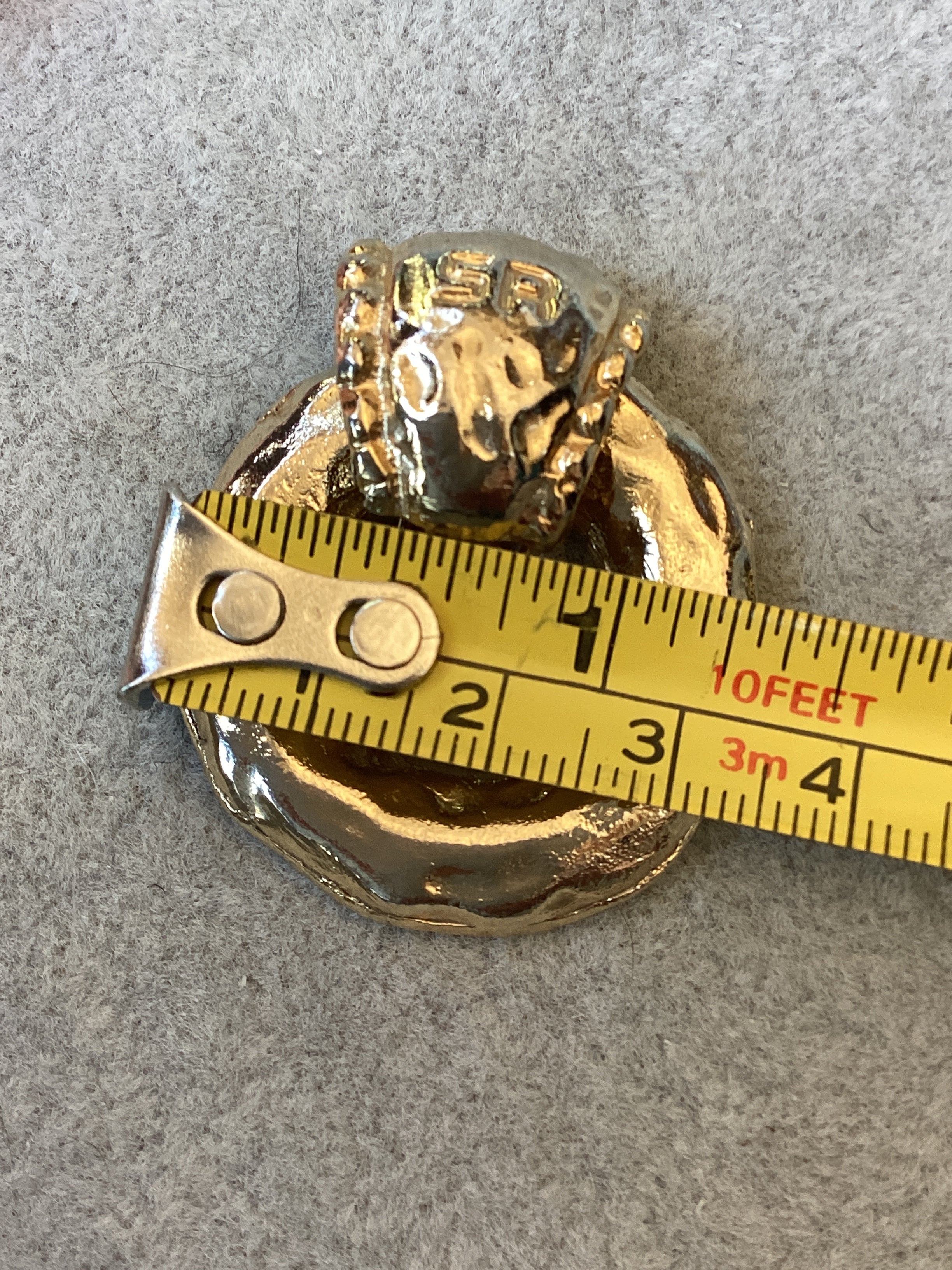Vintage 1980’s Sonia Rykiel Paris Convertible Door Knocker Clip Earrings Hammered Gold