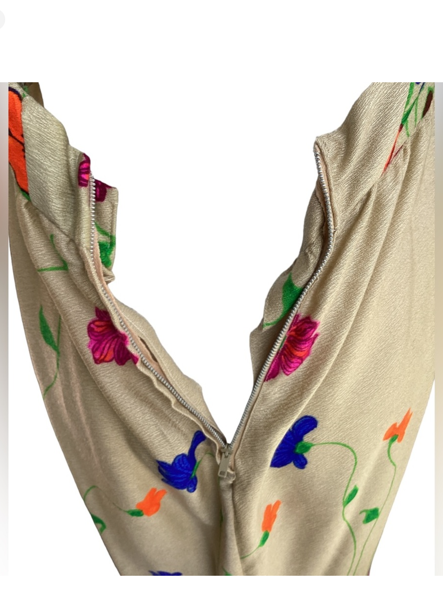 1970's Florescent Floral Maxi Halter
Dress B19