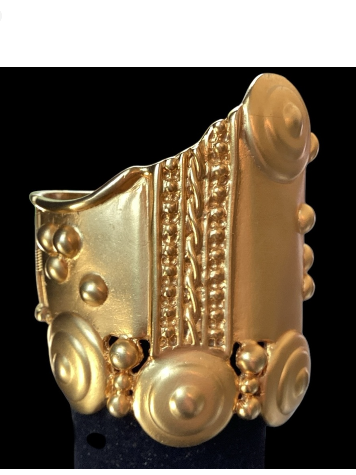 EXTREMELY RARE 1970's Ugo Correani 18kt Gold Plated HUGE Cuff Bracelet