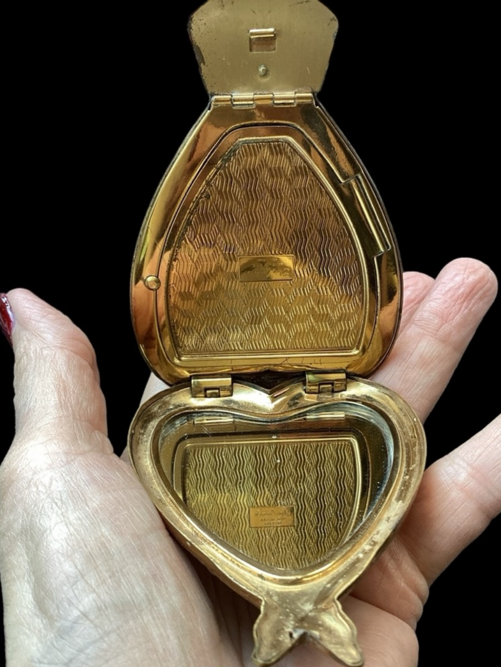 Rare Vintage Salvador Dalí "Bird in Hand" Compact by Elgin American - c. 1950