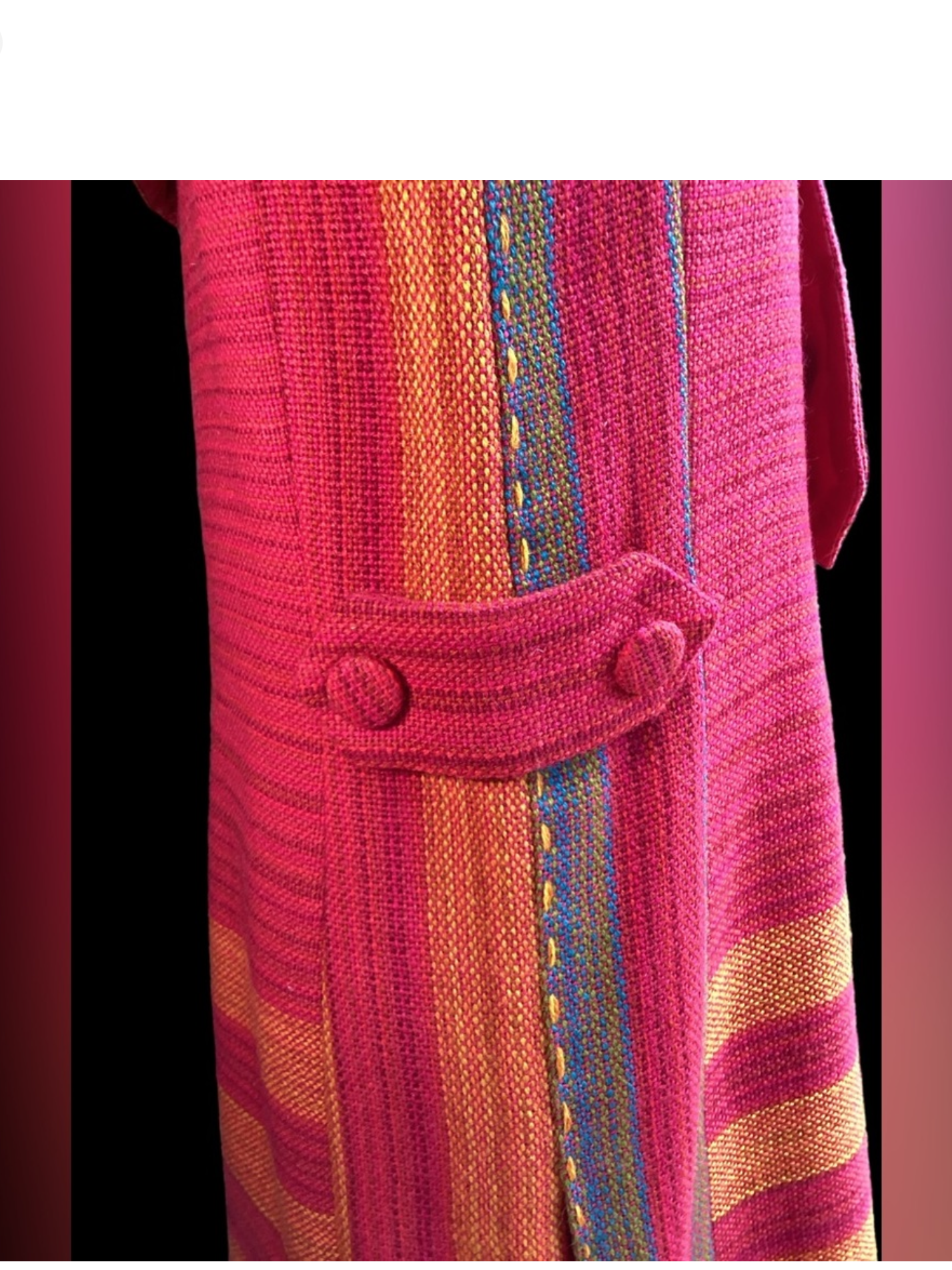1960's Wool Tweed Magenta
Sleeveless Dress