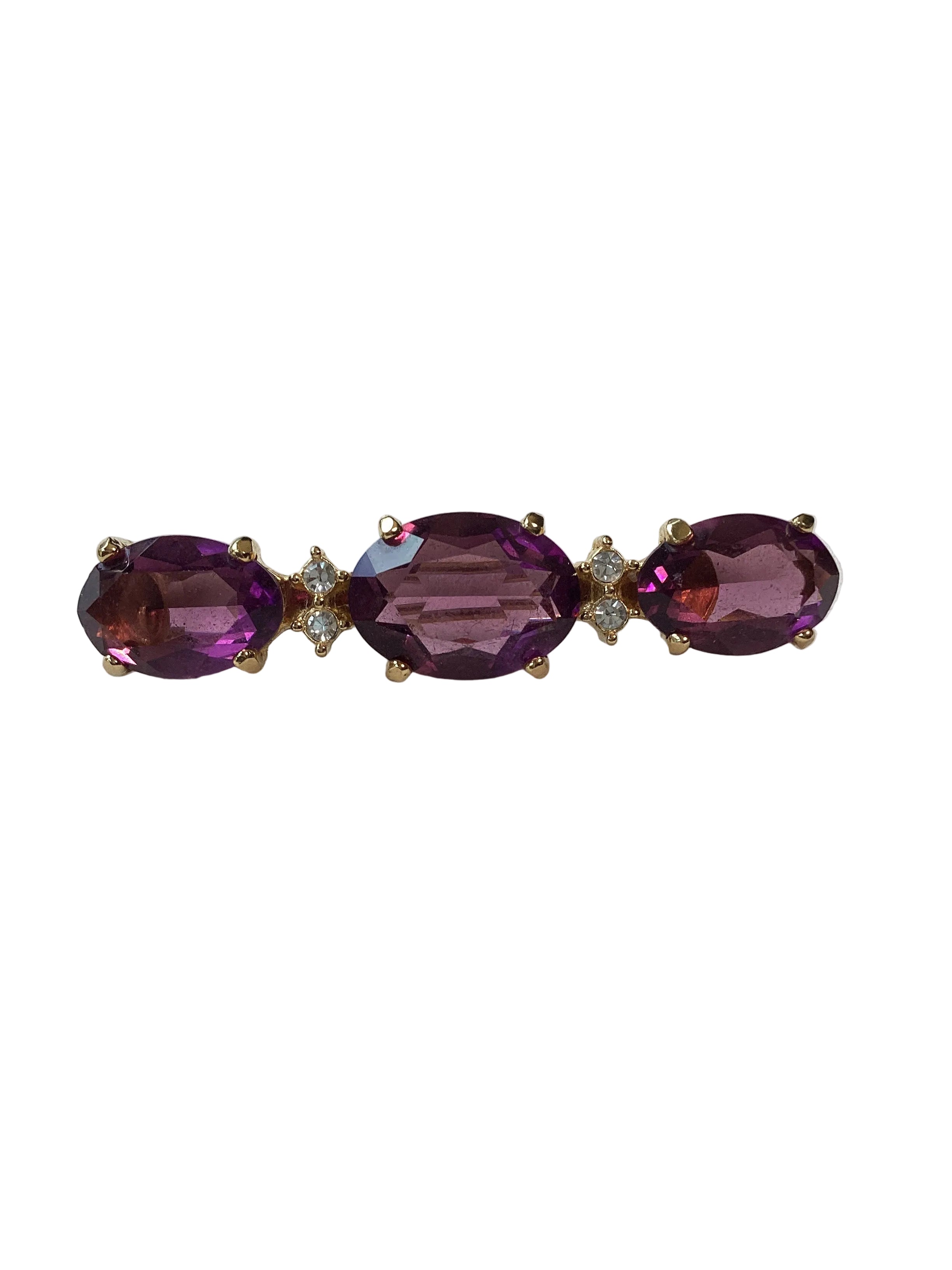 Christian Dior 1980’s Amethyst Bar Brooch