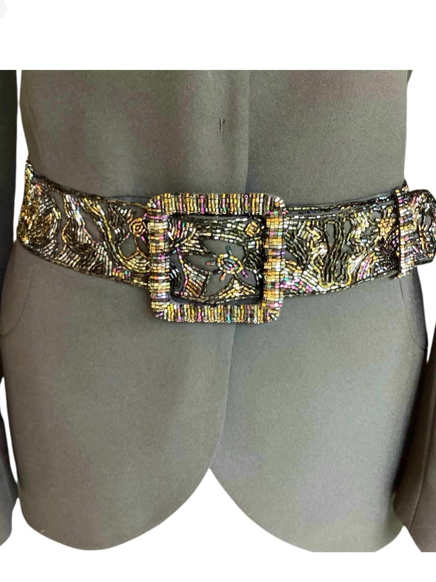 1980’s John Meyer of Norwich Black Party
Jacket with Beaded Belt