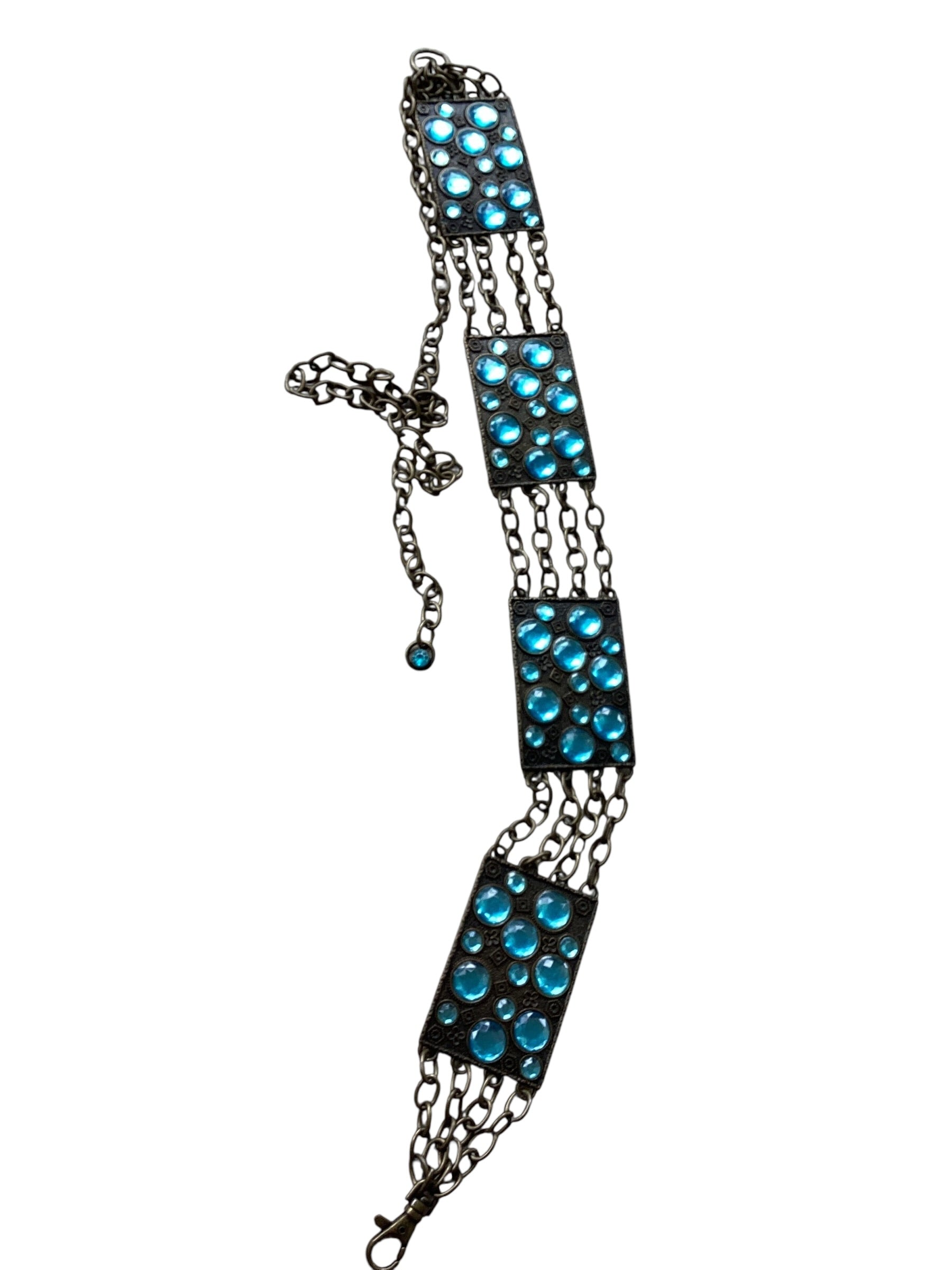 Metal Chain Crystal Belt