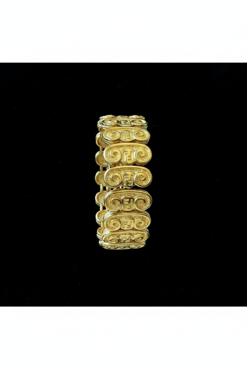 Vintage FENDI Circa 1980's 18k GP Signature
Collar Necklace