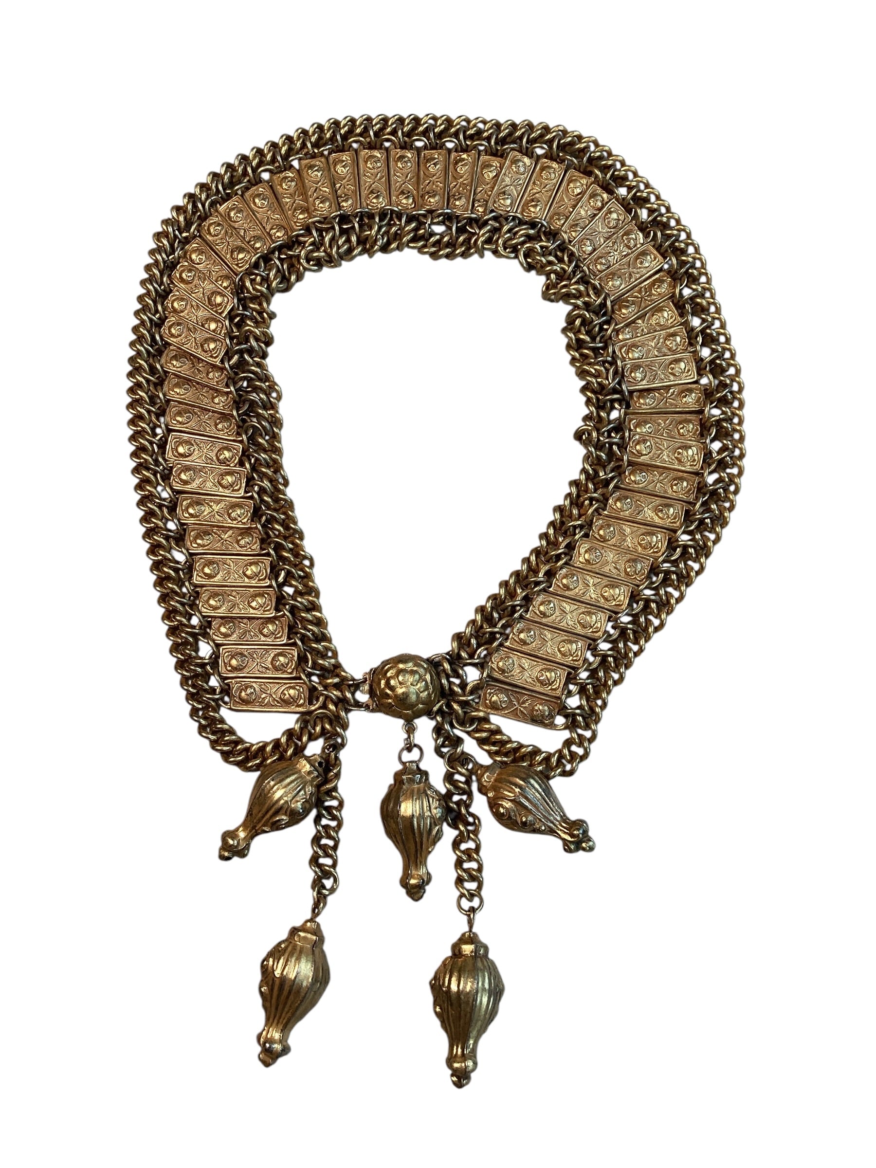 Victorian Revival Collar Necklace 800 Silver