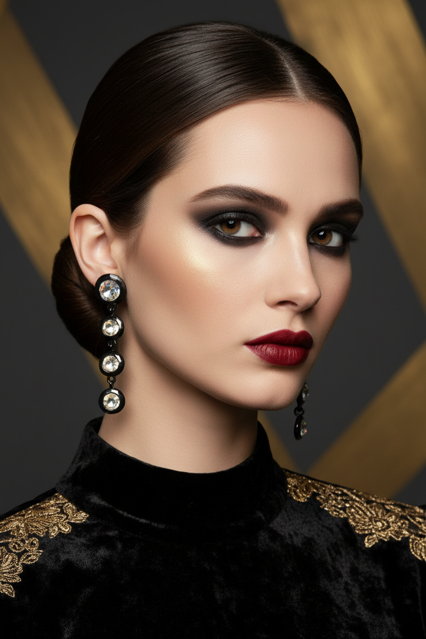 Limited Edition Yves Saint Laurent Crystal Collar &
Earrings Set