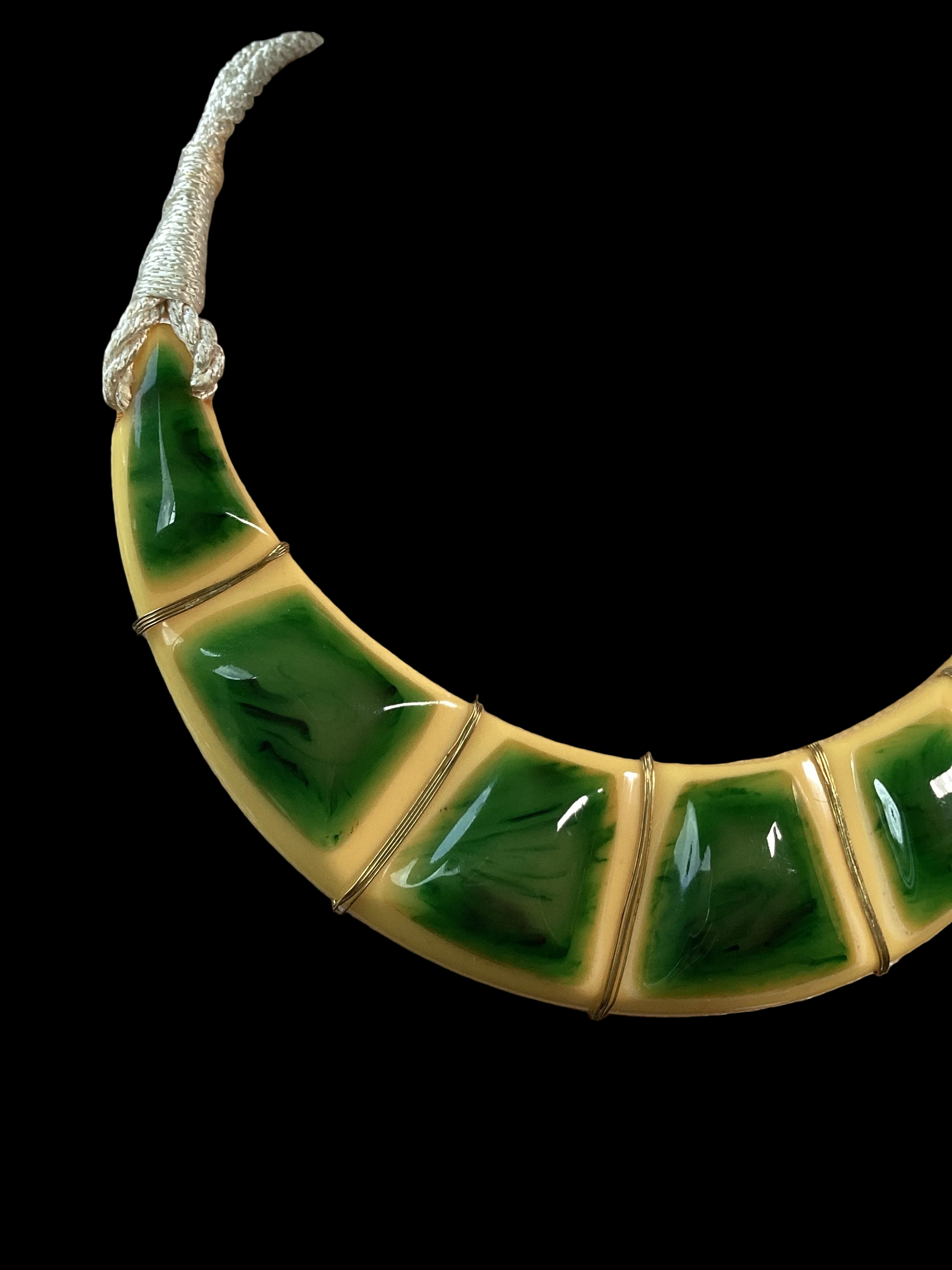 Circa 1970 Valentino Lucite Collar Necklace