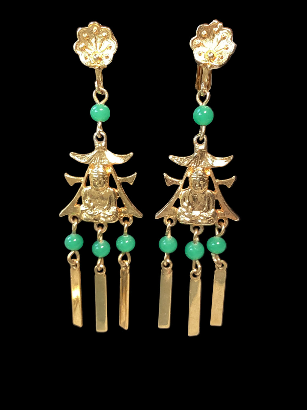 Vintage Arthur Pepper Buddha Brooch & Earring Set