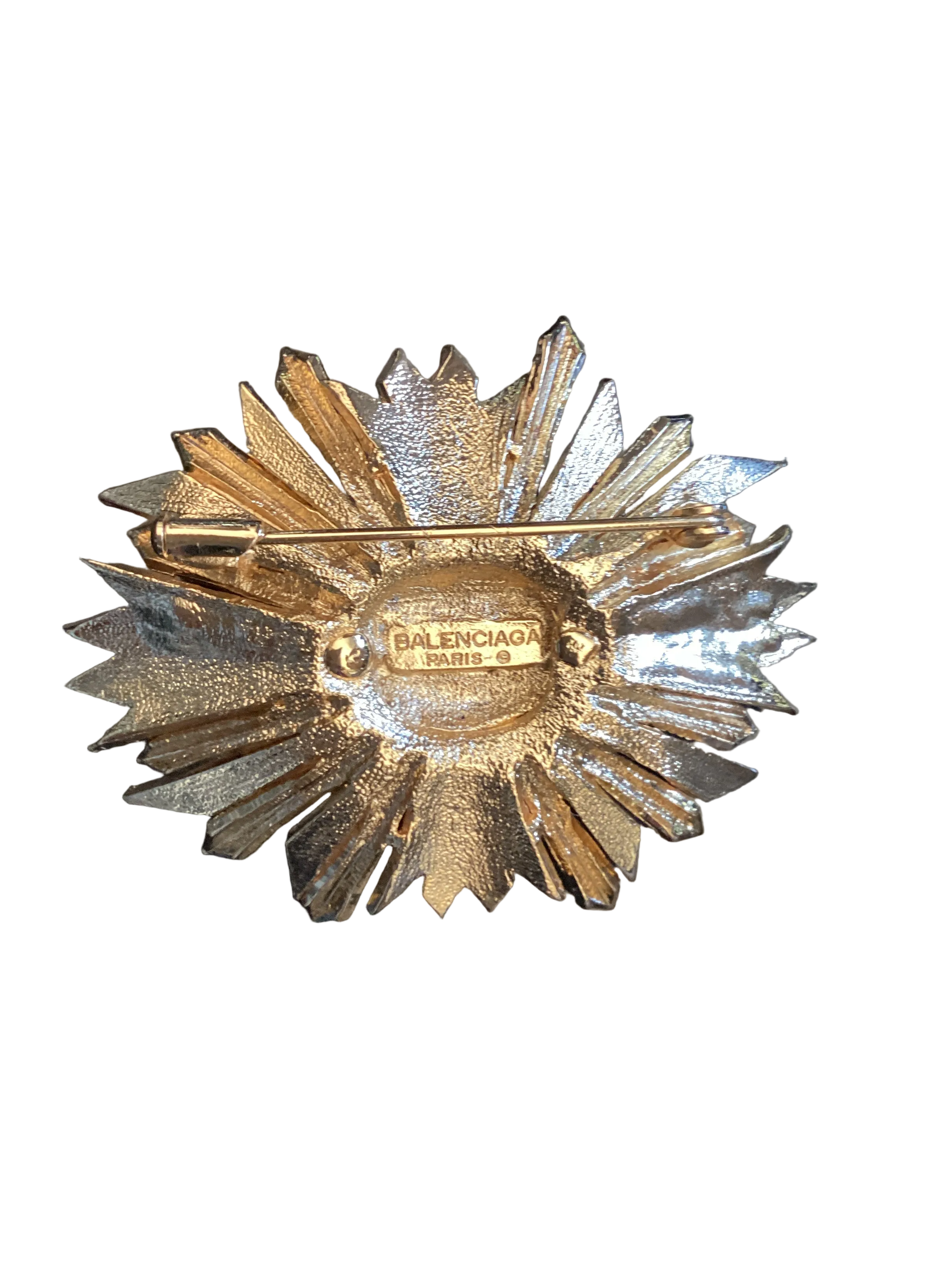 RARE Balenciaga Gold Starburst Brooch