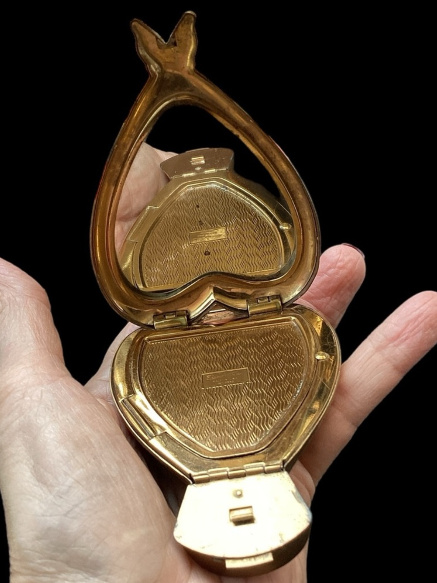 Rare Vintage Salvador Dalí "Bird in Hand" Compact by Elgin American - c. 1950