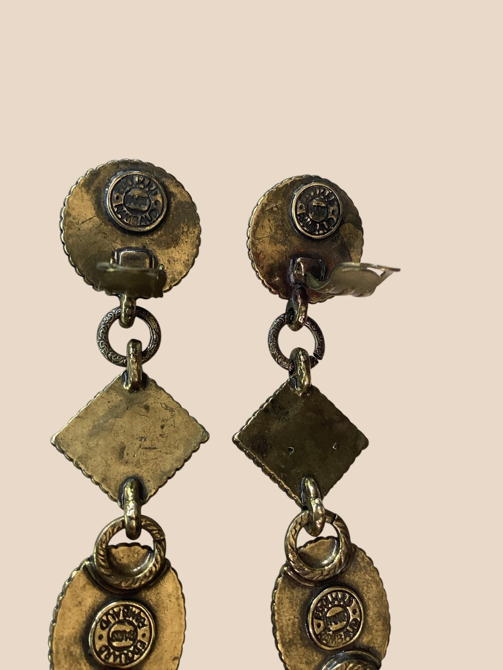 Edouard Rambaud 1980’s Runway Shoulder Duster Earrings